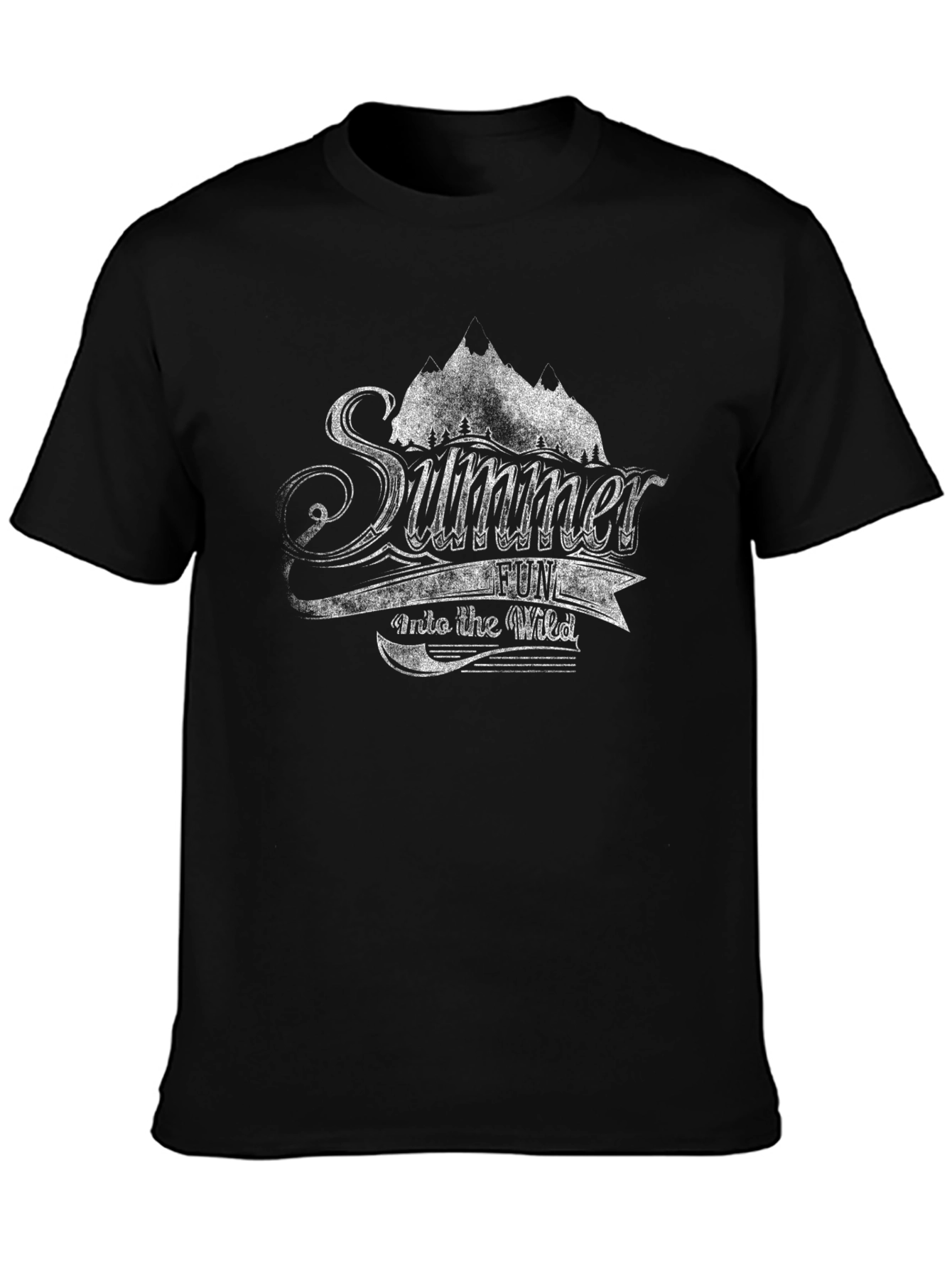 Summer Fun Into the Wild Black Graphic Tee