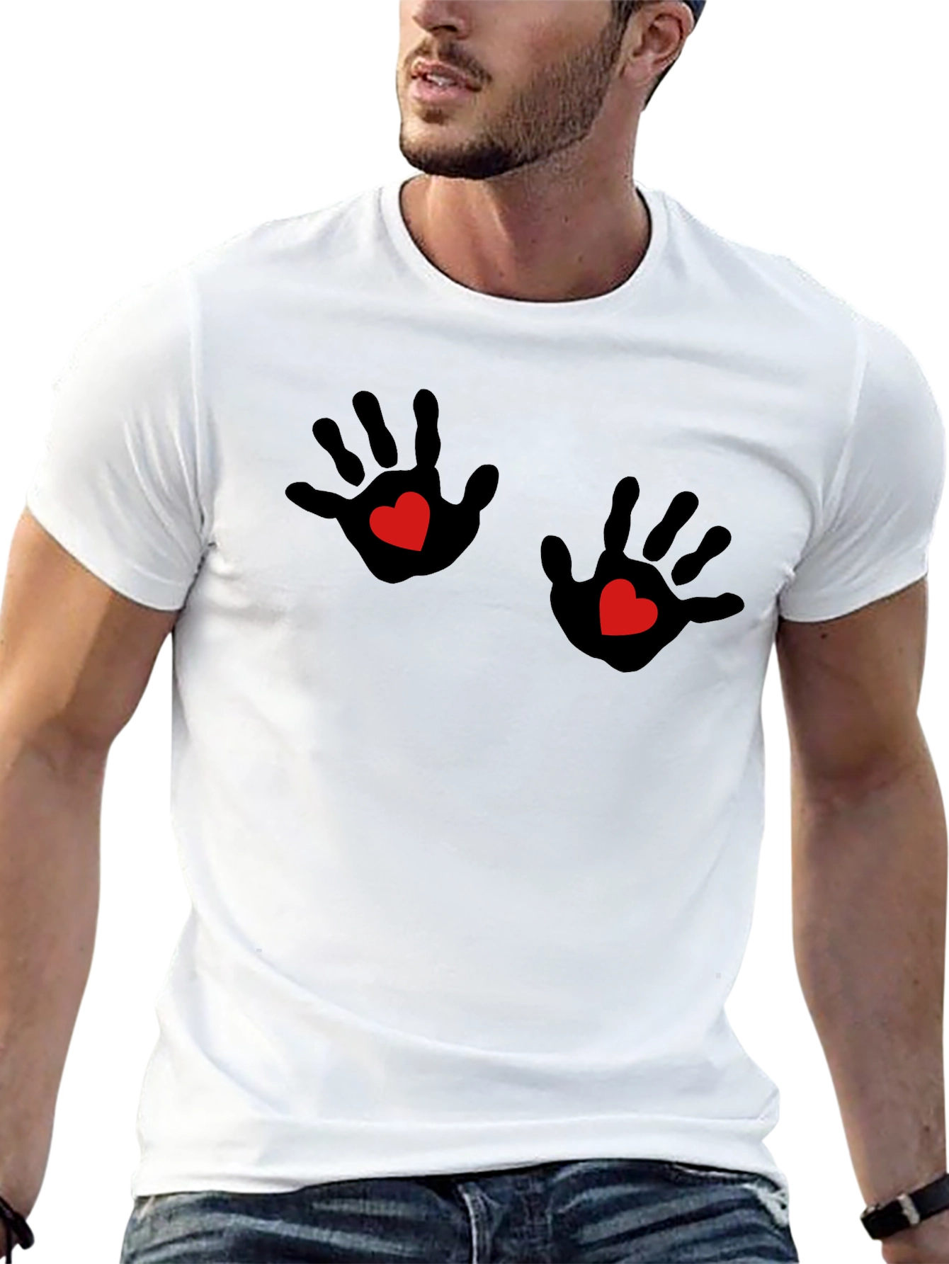 Hand Heart T-Shirt - Funny Novelty Graphic Tee