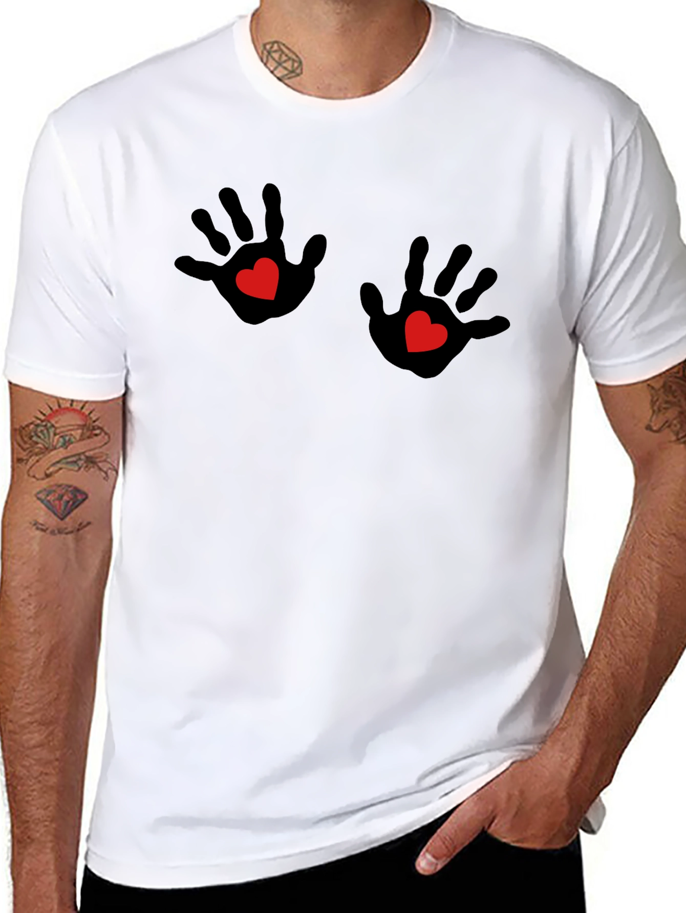 Hand Heart T-Shirt - Funny Novelty Graphic Tee