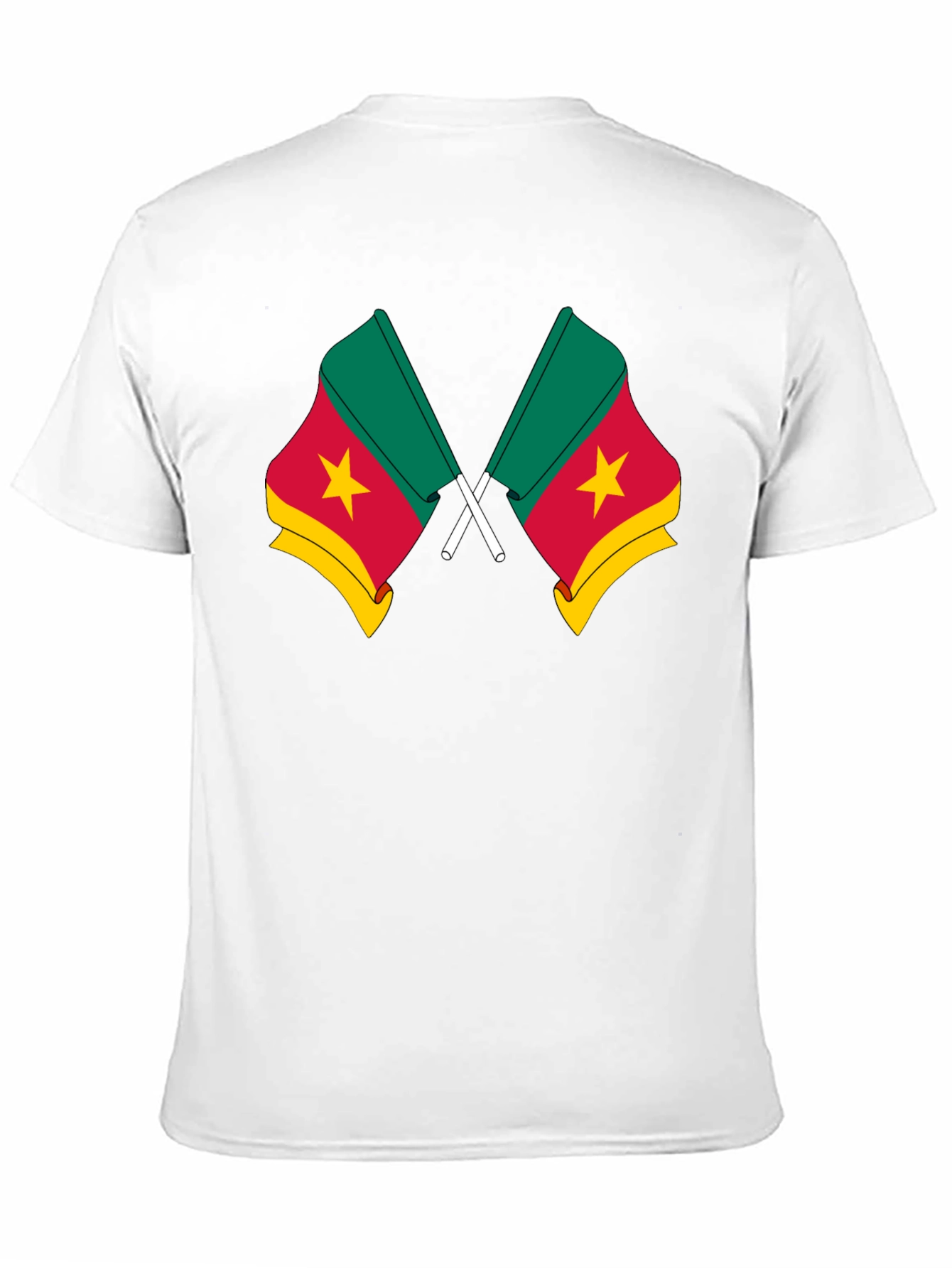 Cameroon Flag T-Shirt - Black Cotton Tee