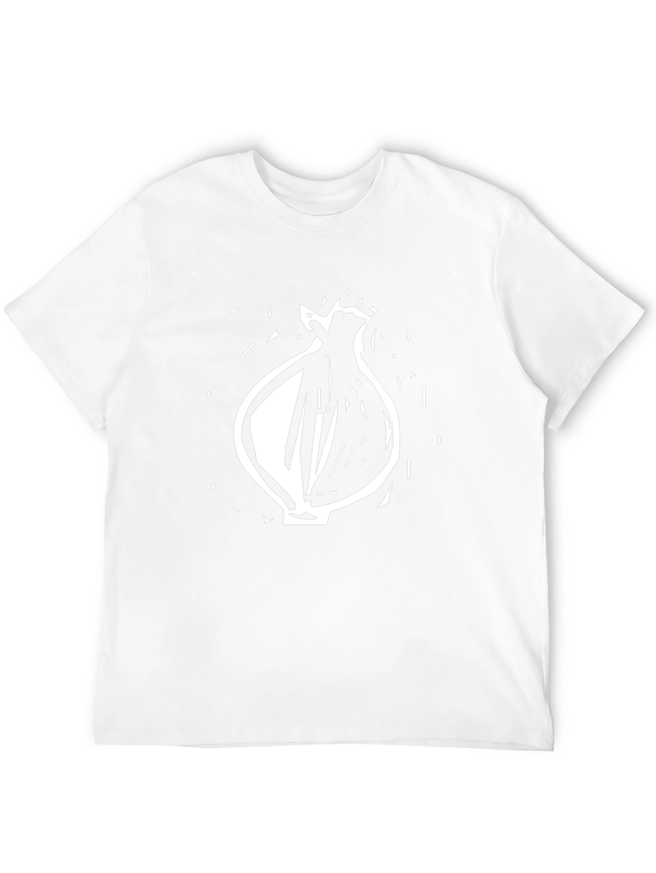 Black T-Shirt with Abstract Onion Graphic
