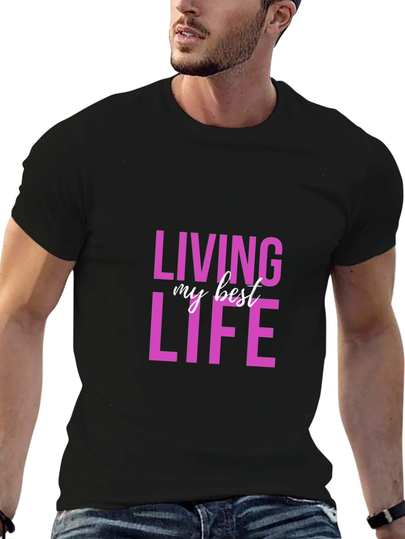 Living My Best Life Black T-Shirt