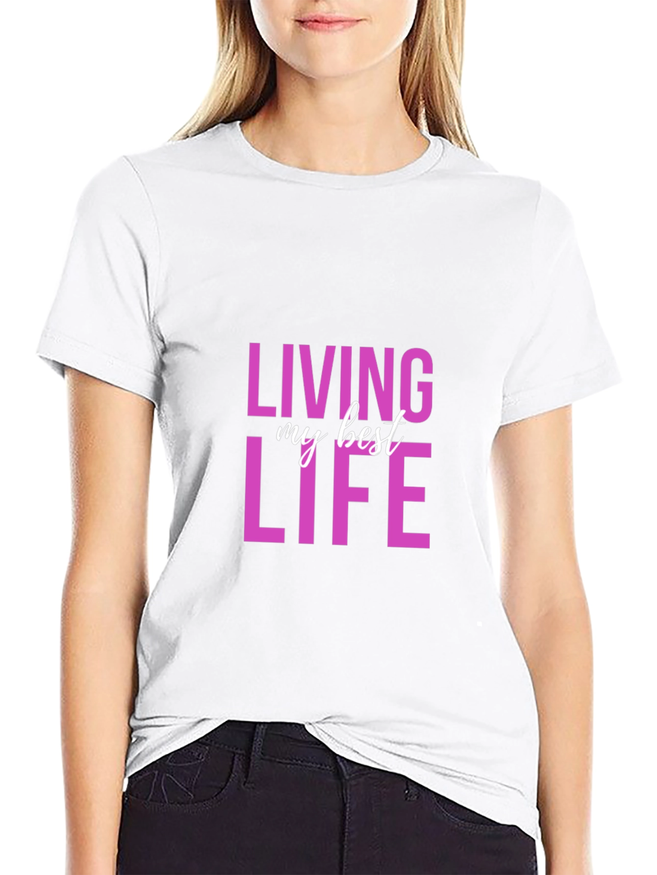 Living My Best Life Black T-Shirt