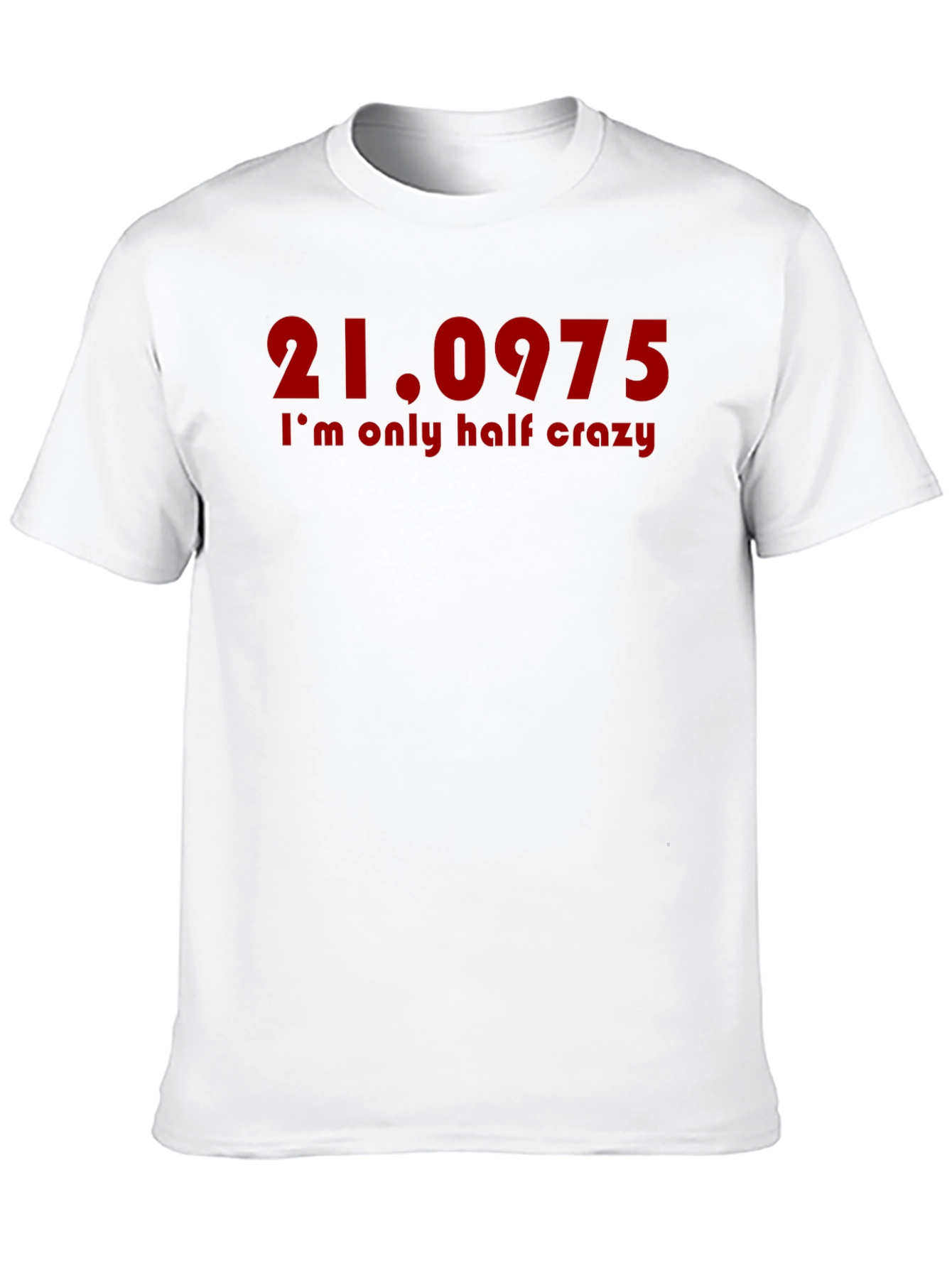 Half Crazy Graphic Tee - Red Text on Black