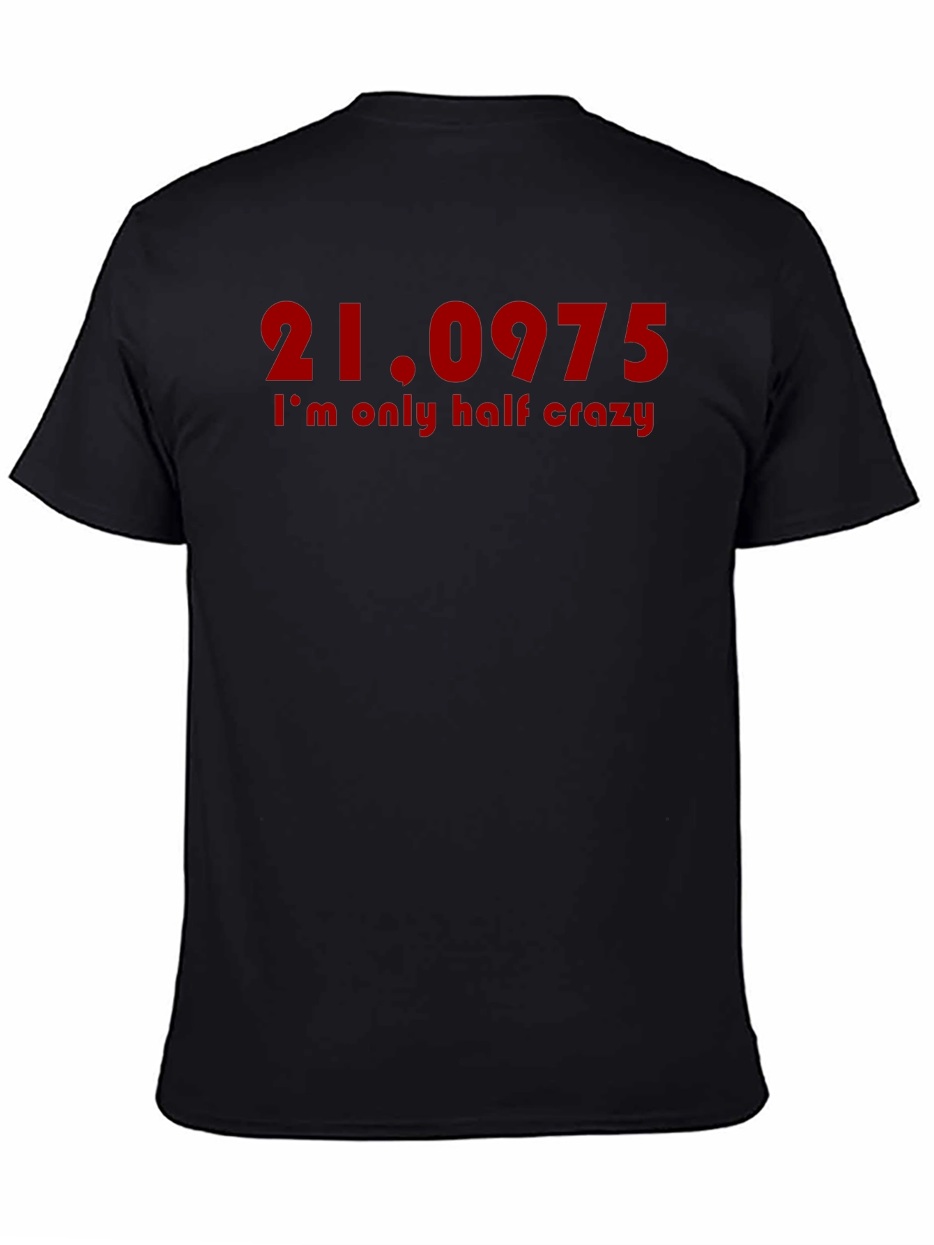 Half Crazy Graphic Tee - Red Text on Black