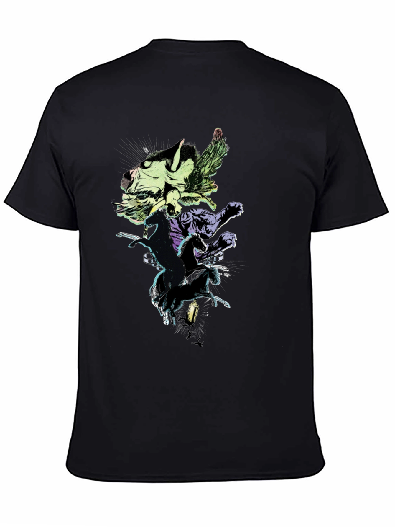 Mythical Creatures Graphic Tee - Black