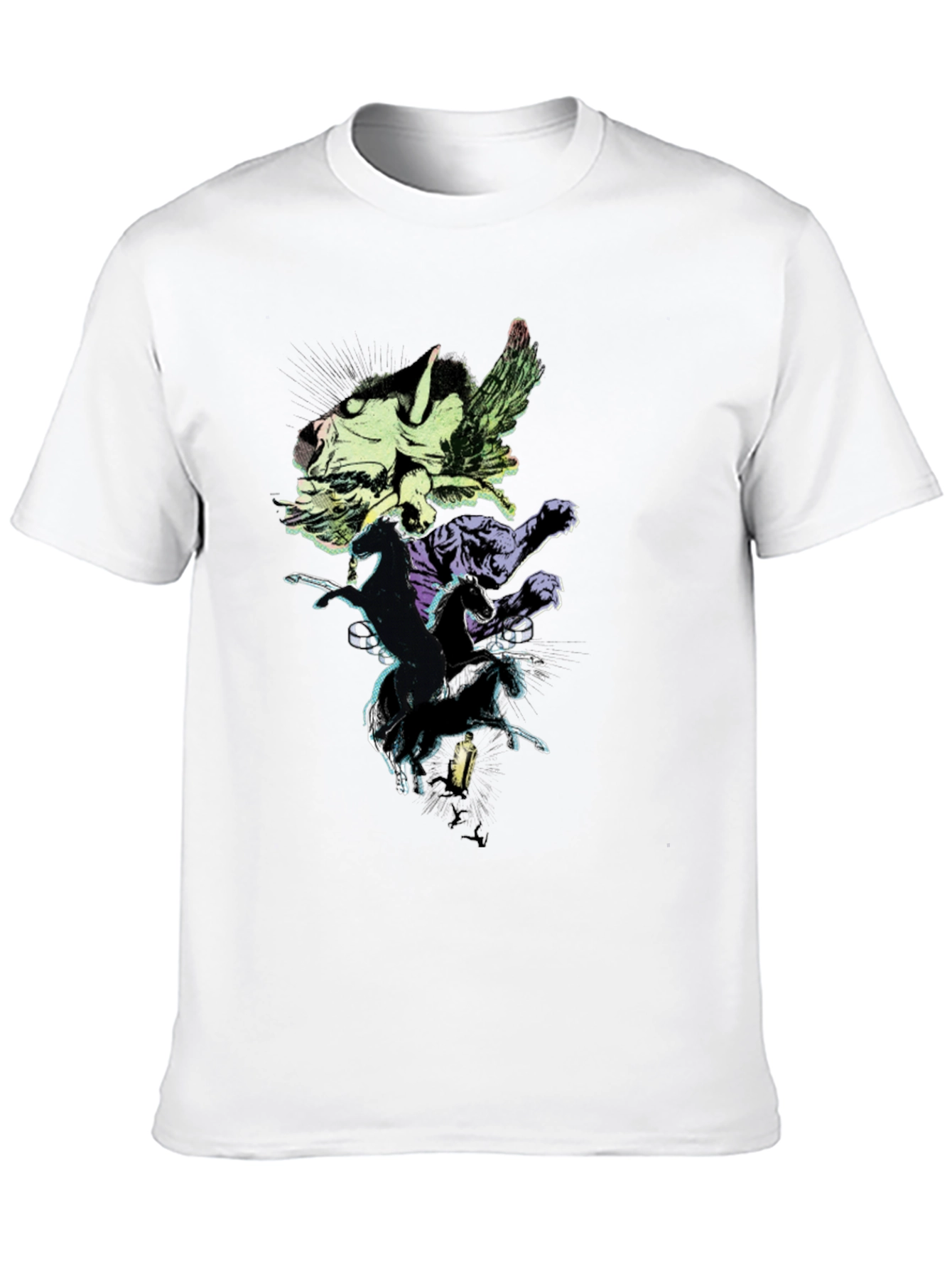 Mythical Creatures Graphic Tee - Black