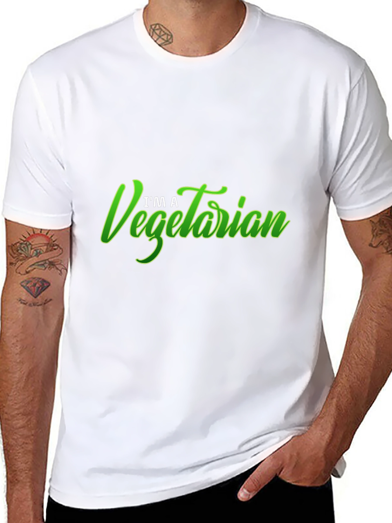 Im A Vegetarian Graphic T-Shirt