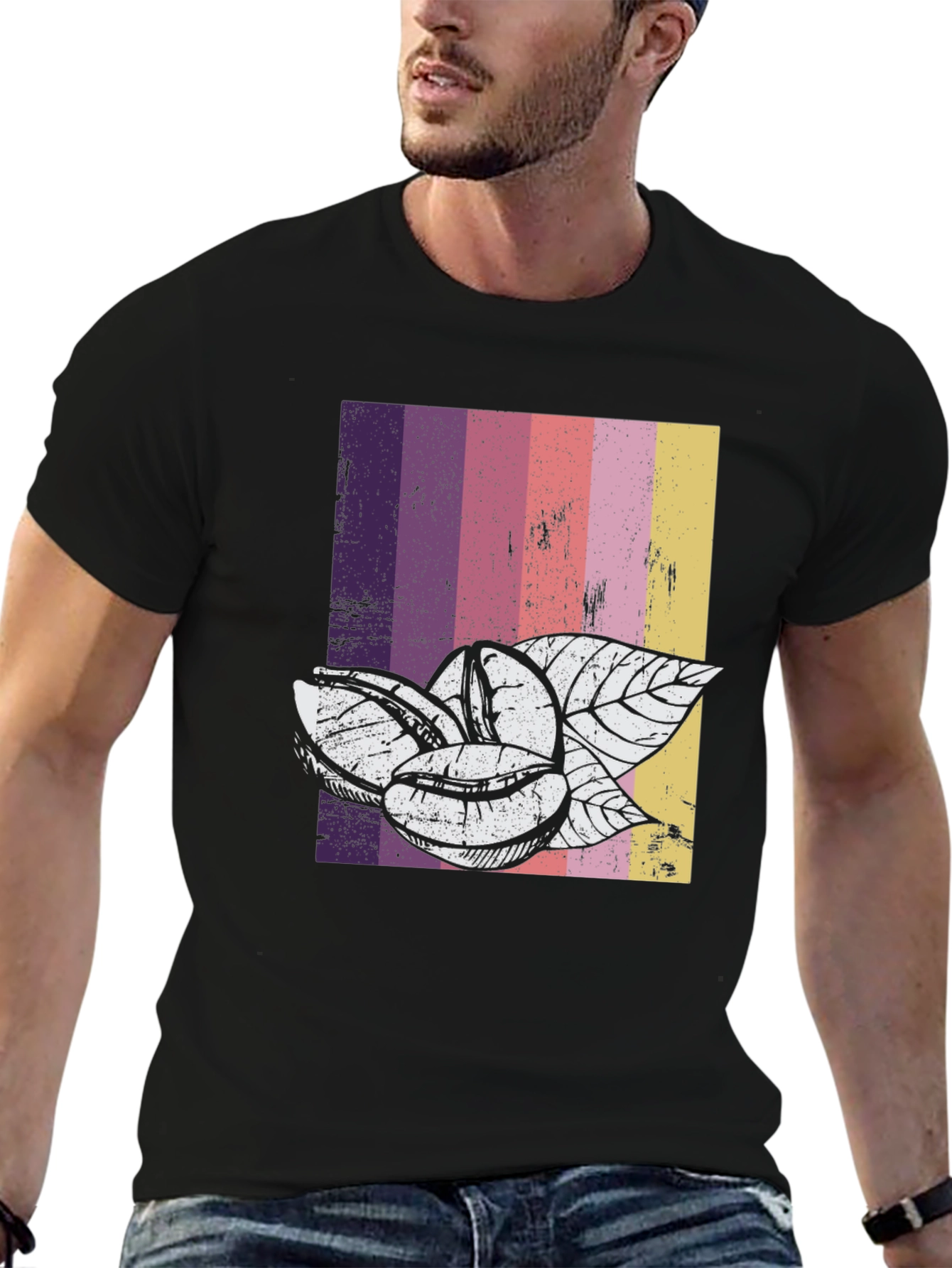 Retro Coffee Bean Graphic Tee - Unisex