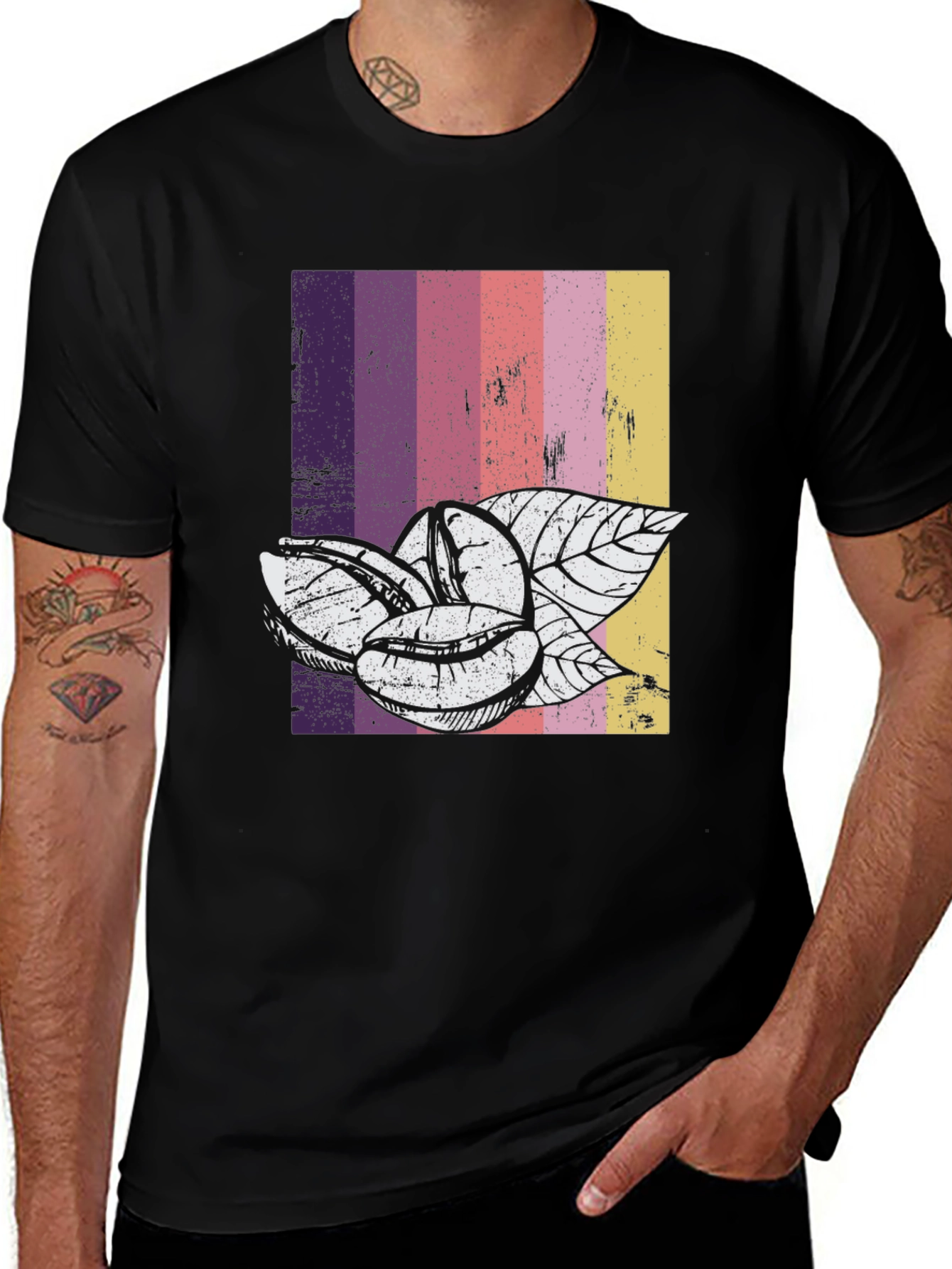 Retro Coffee Bean Graphic Tee - Unisex