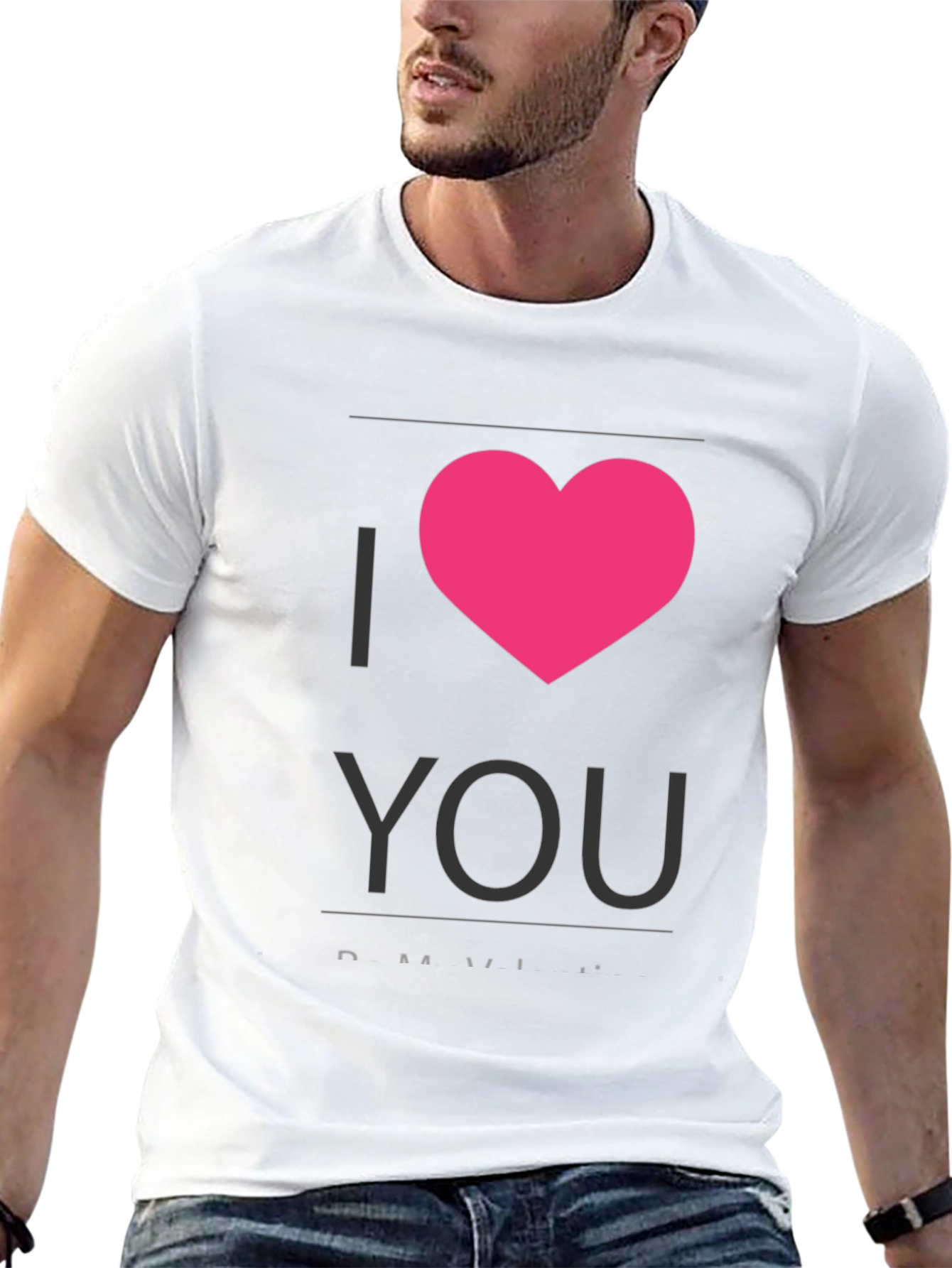 I Heart You - Black Crew Neck T-Shirt