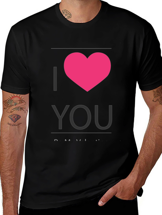 I Heart You - Black Crew Neck T-Shirt