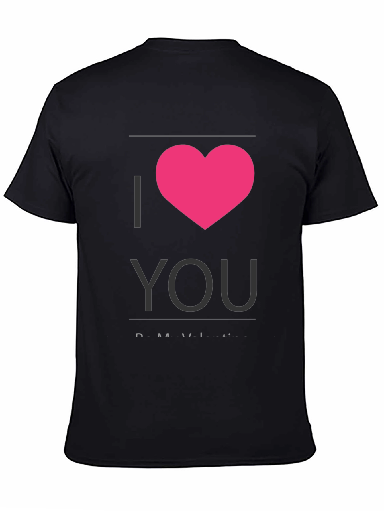 I Heart You - Black Crew Neck T-Shirt