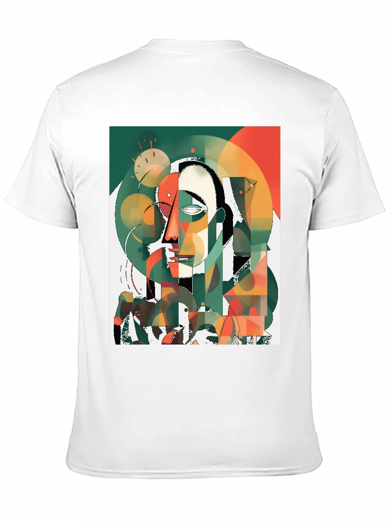 Abstract Art T-Shirt - Modern Geometric Face Design