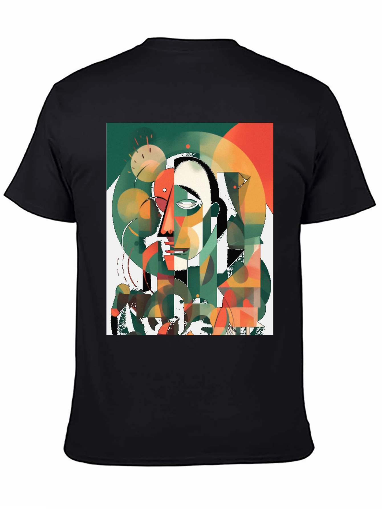 Abstract Art T-Shirt - Modern Geometric Face Design
