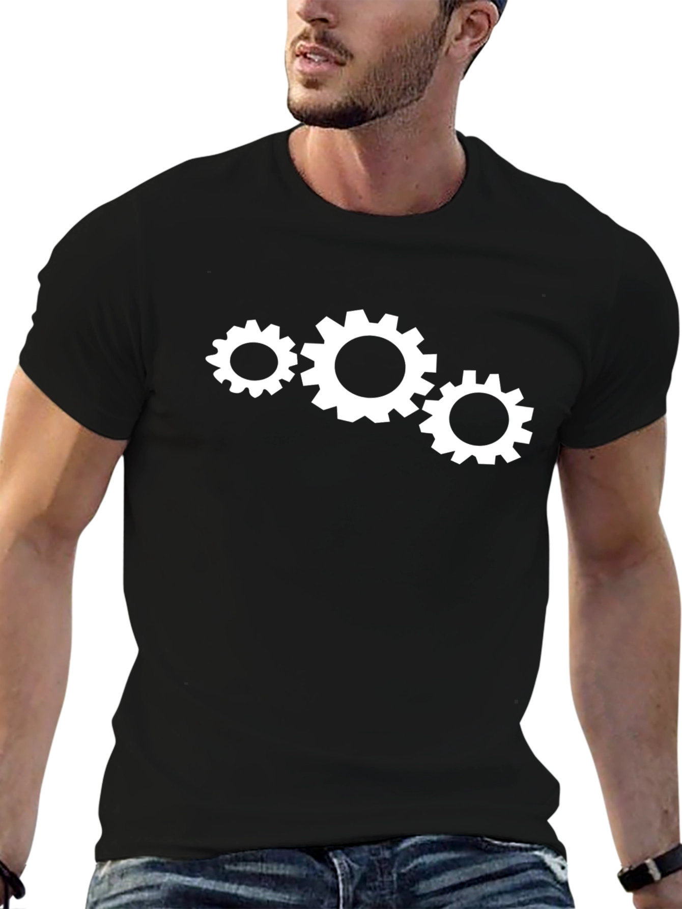 Gear Graphic Black T-Shirt