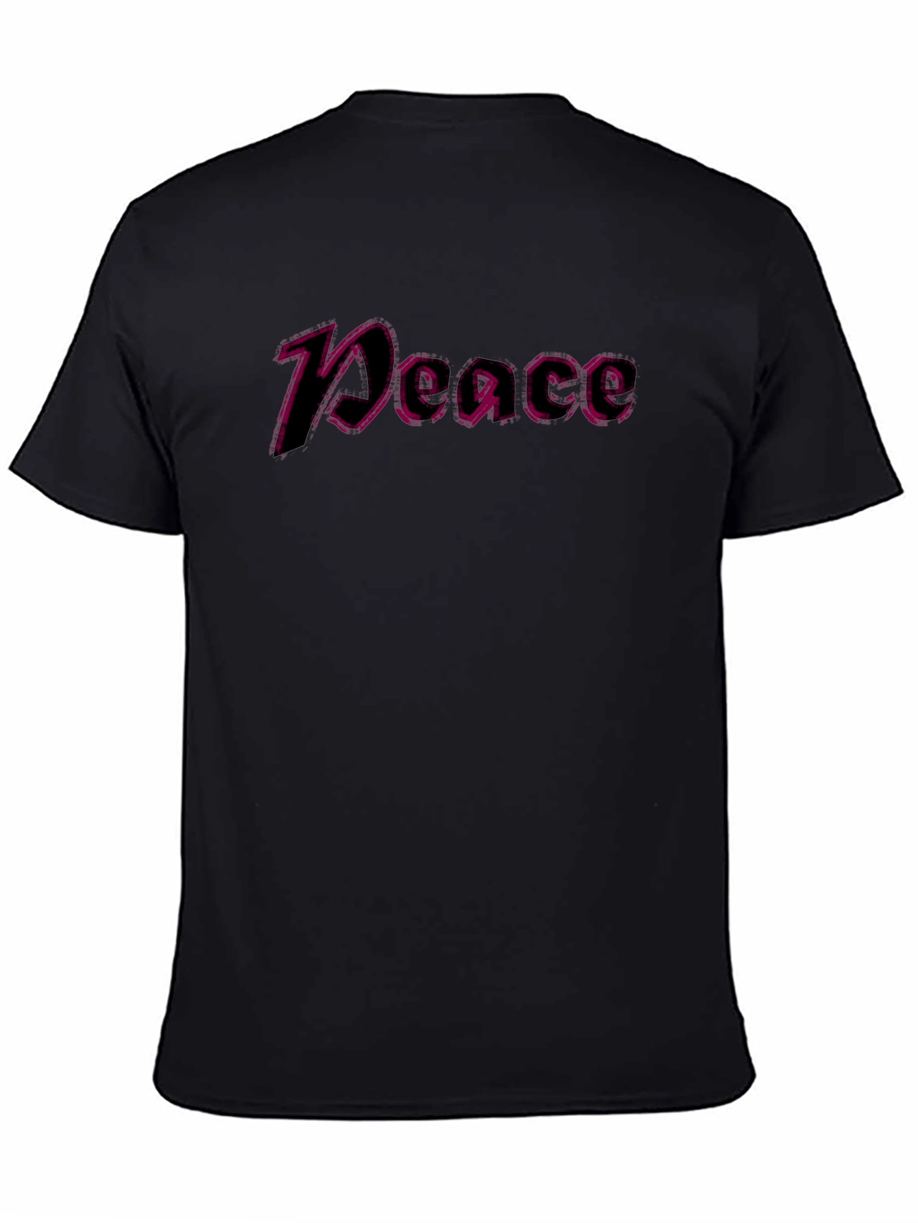 Peace Graphic T-Shirt - Black Casual Tee