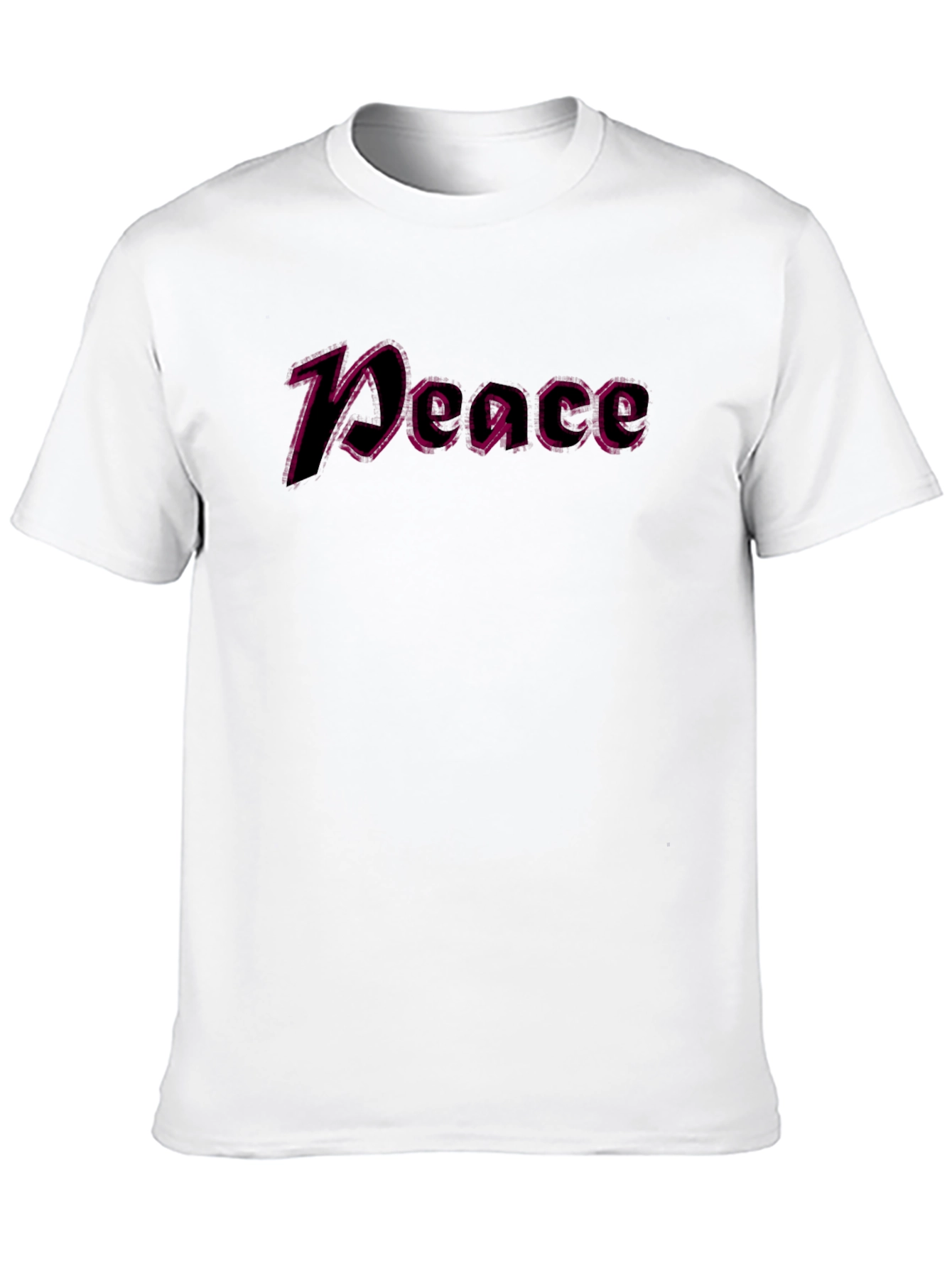 Peace Graphic T-Shirt - Black Casual Tee