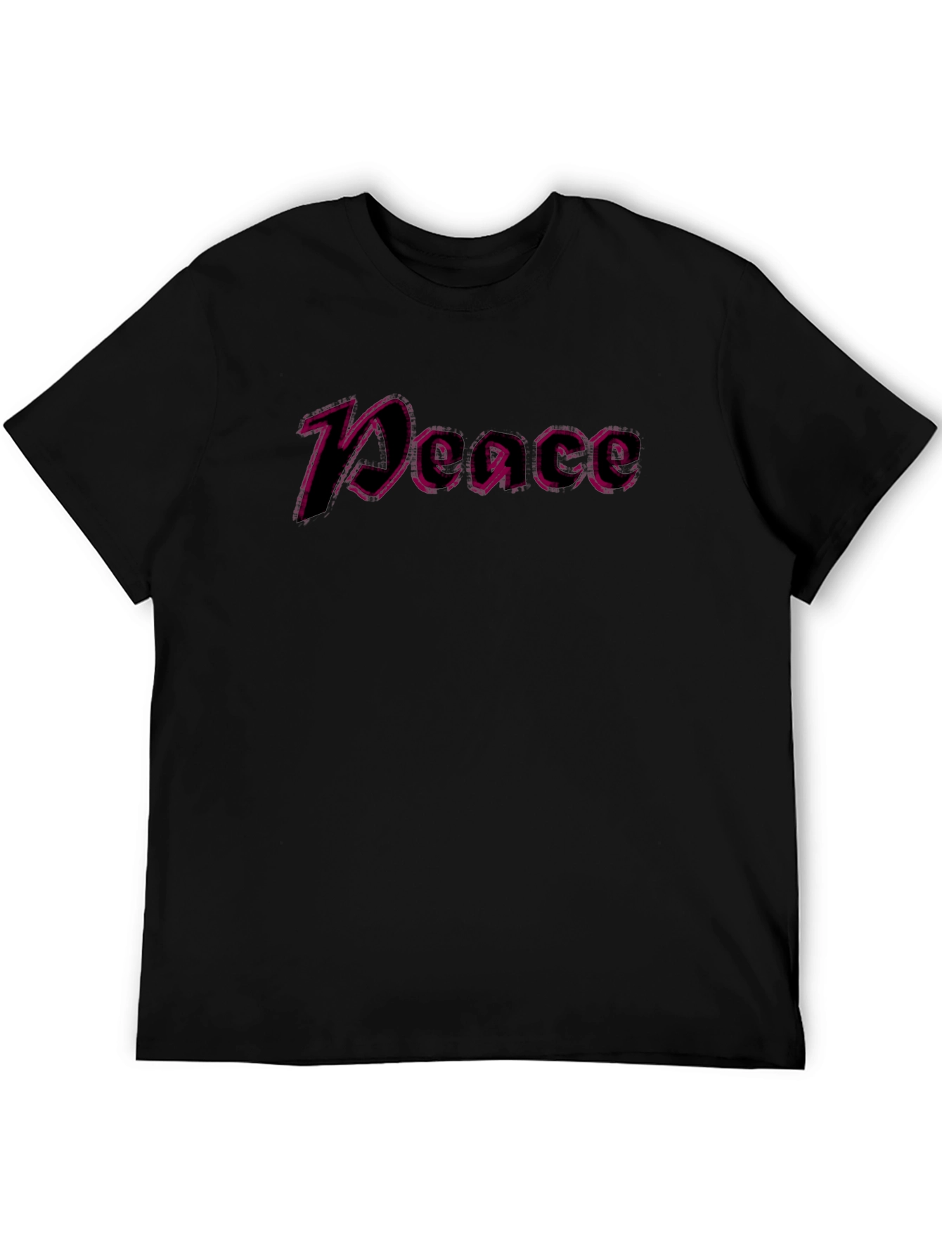 Peace Graphic T-Shirt - Black Casual Tee