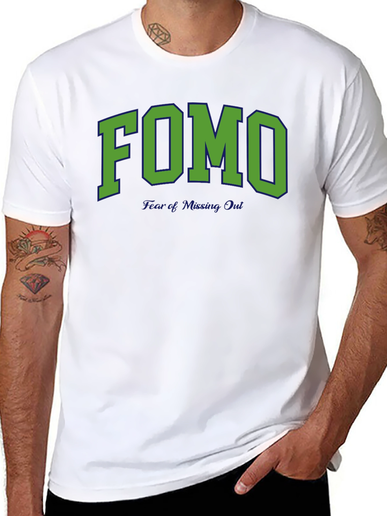 FOMO Fear of Missing Out Black T-Shirt