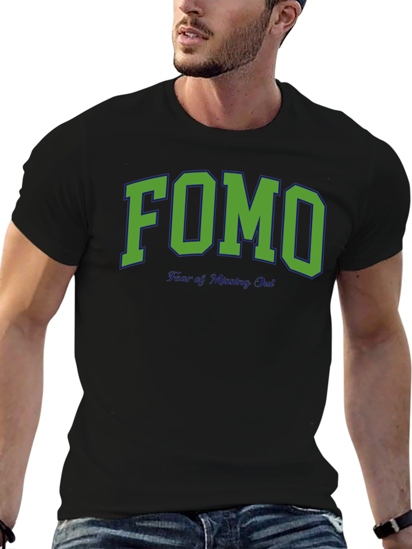 FOMO Fear of Missing Out Black T-Shirt