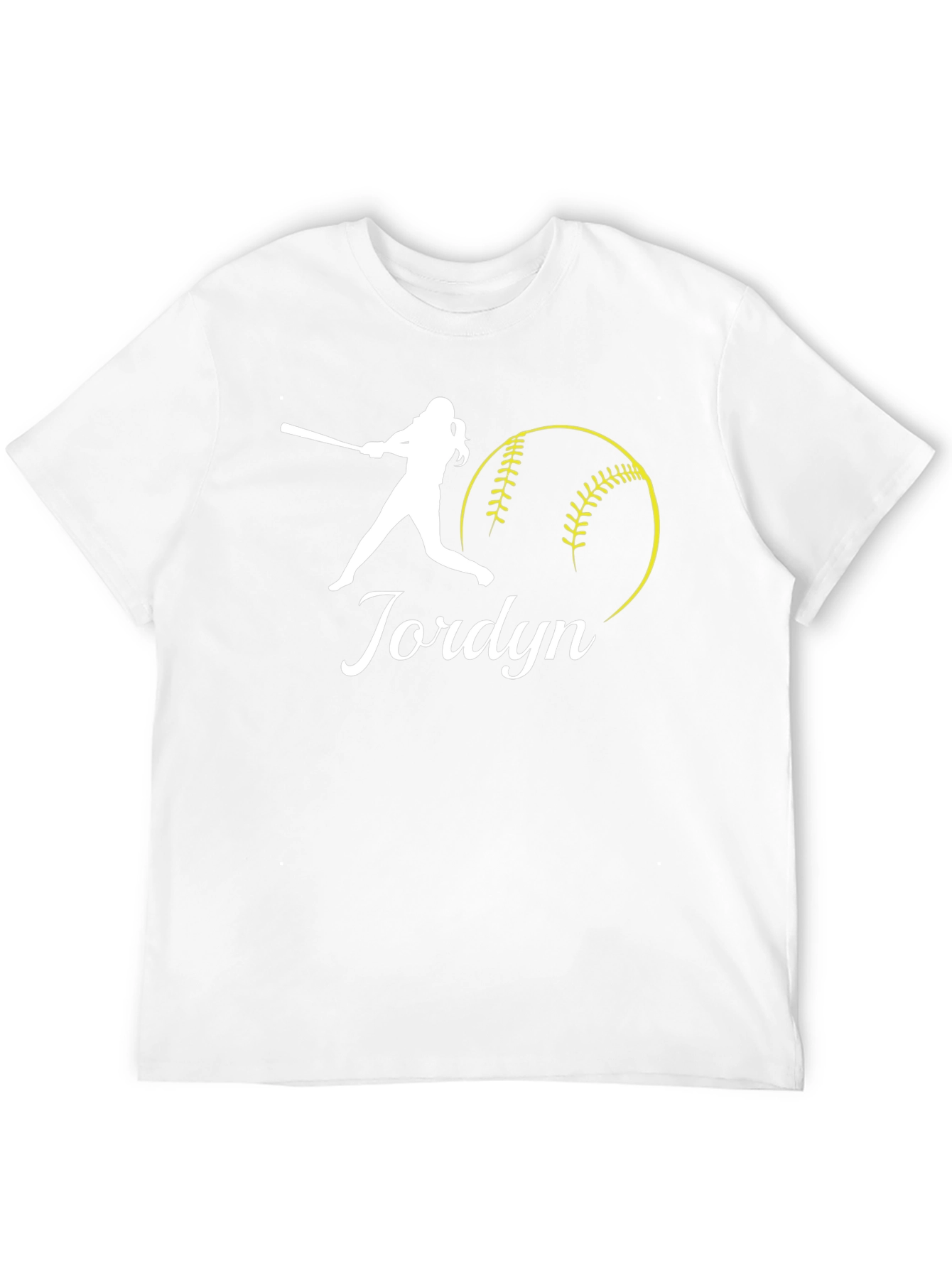 Jordyn Softball Player Personalized Black T-Shirt