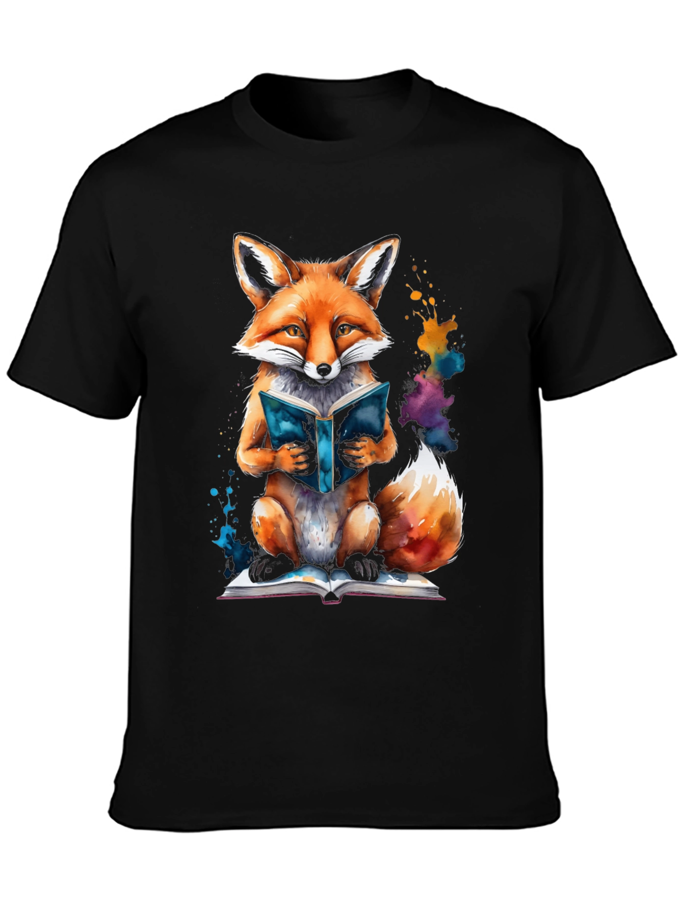 Fox Reading Book T-Shirt