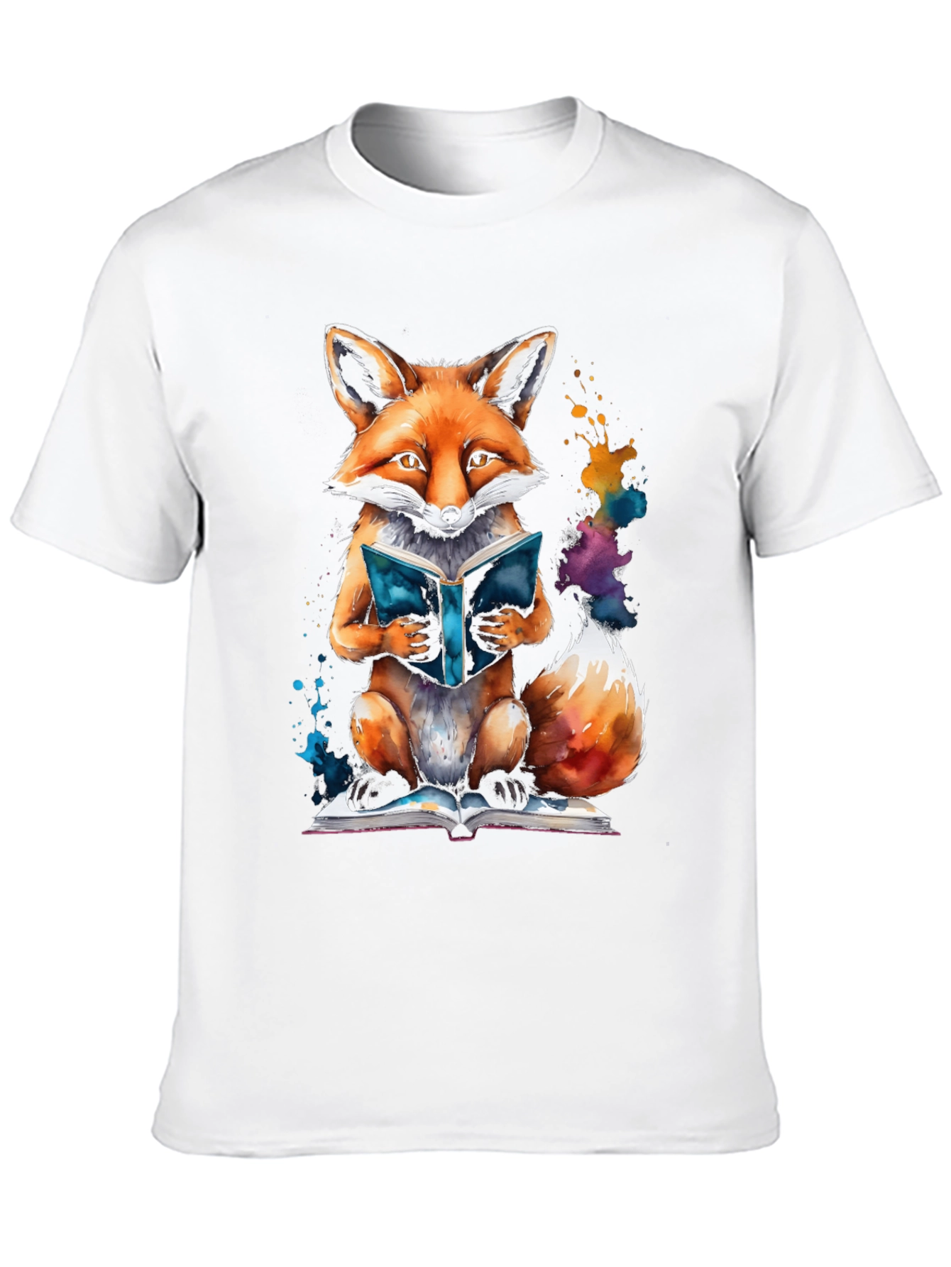 Fox Reading Book T-Shirt