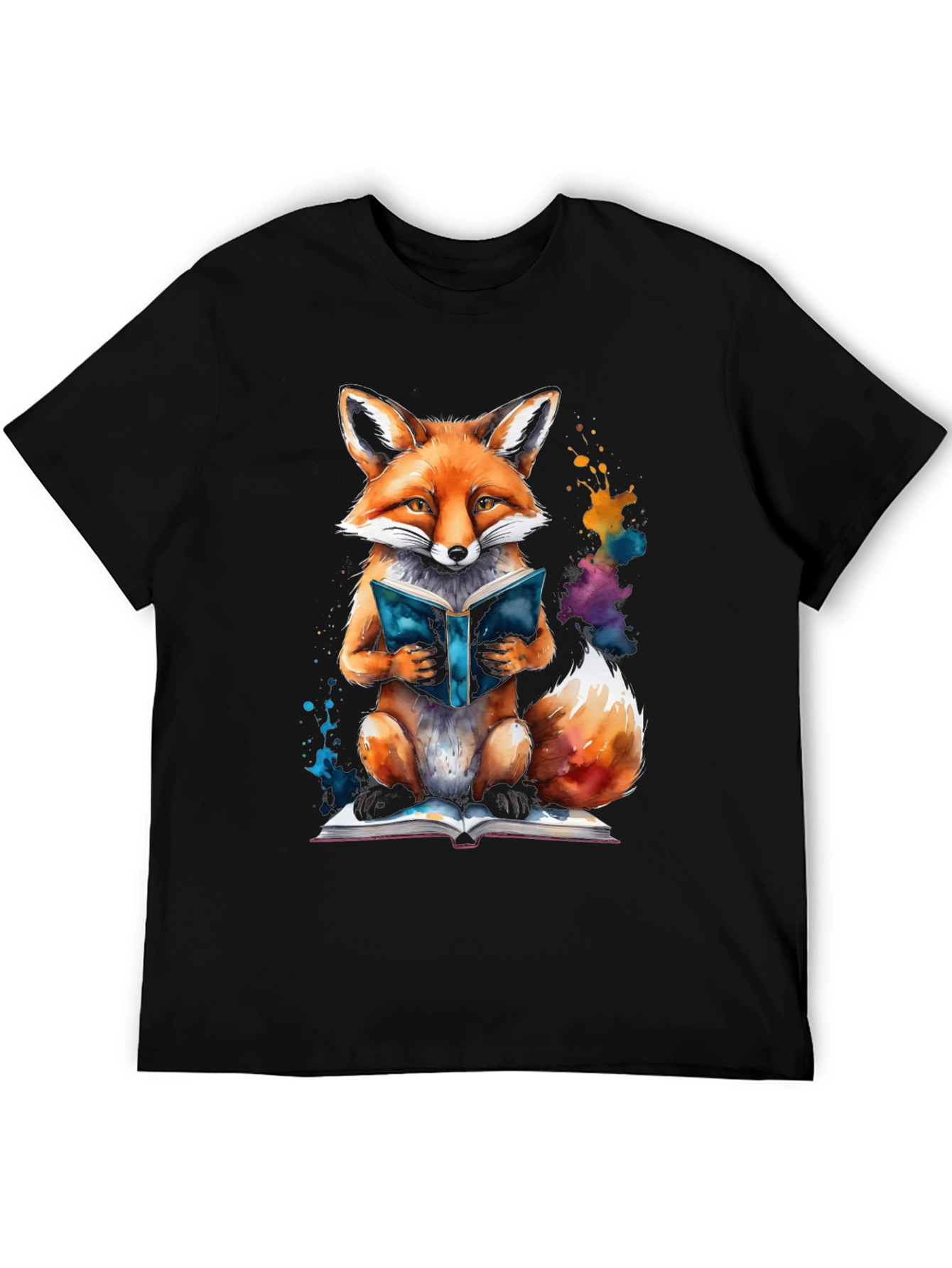 Fox Reading Book T-Shirt