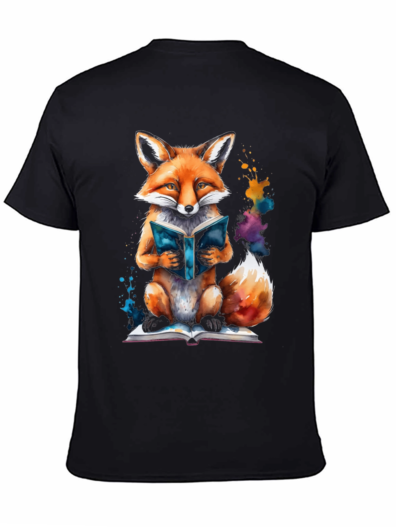 Fox Reading Book T-Shirt