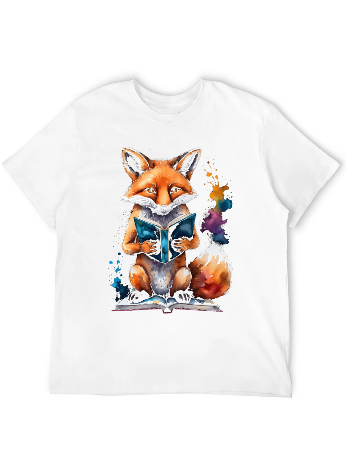 Fox Reading Book T-Shirt