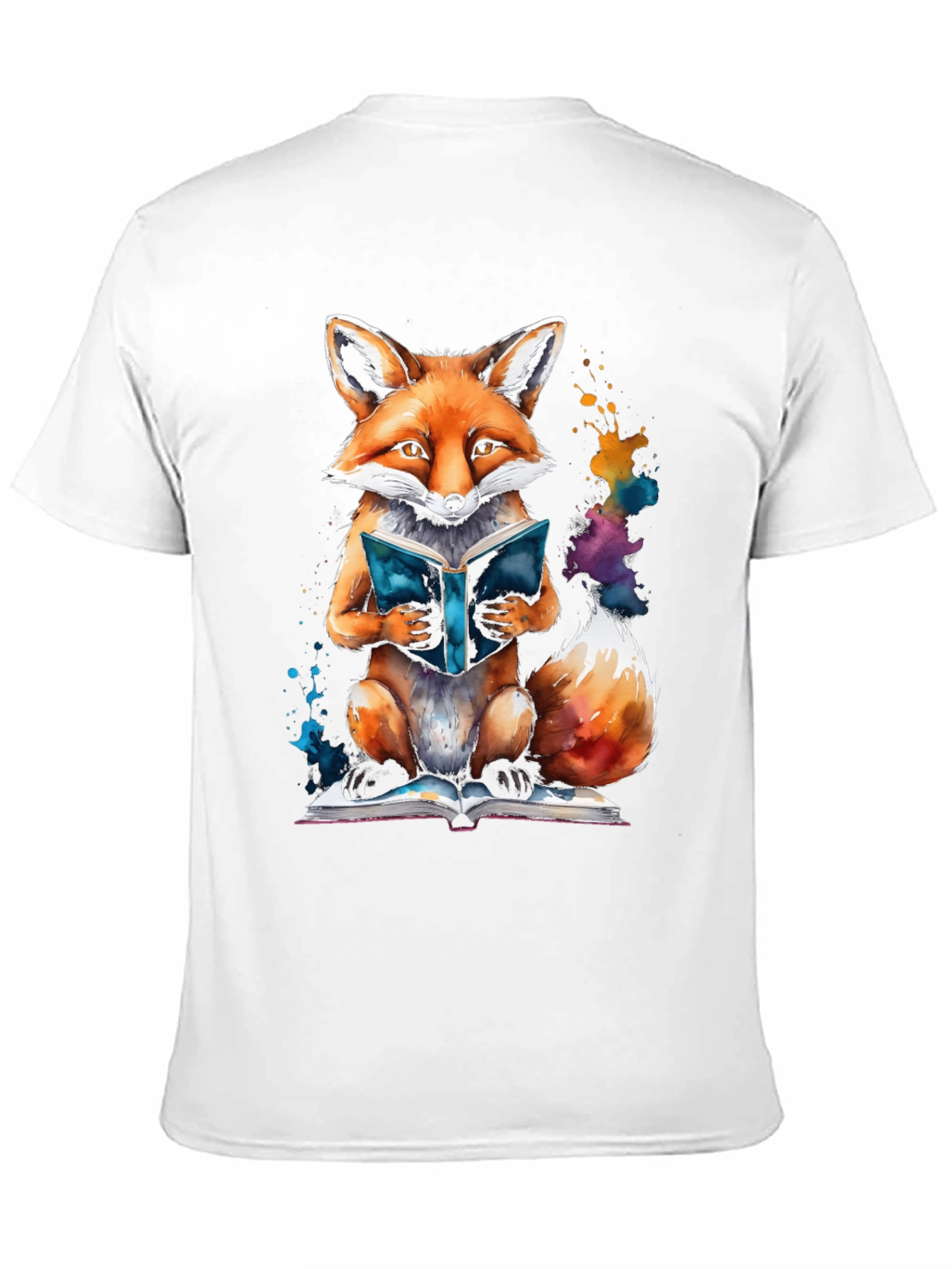 Fox Reading Book T-Shirt