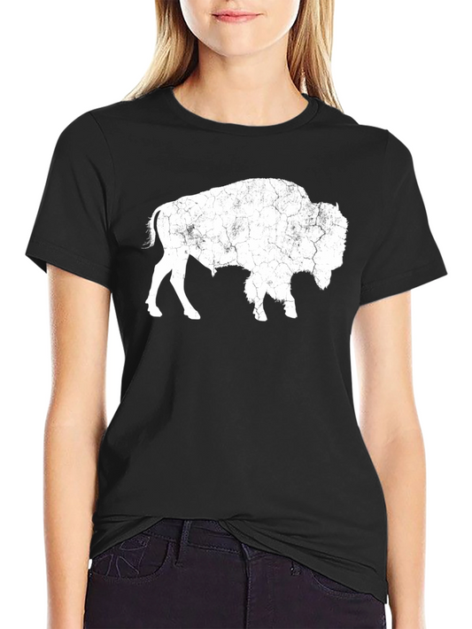 Bison Graphic Tee - Distressed Print