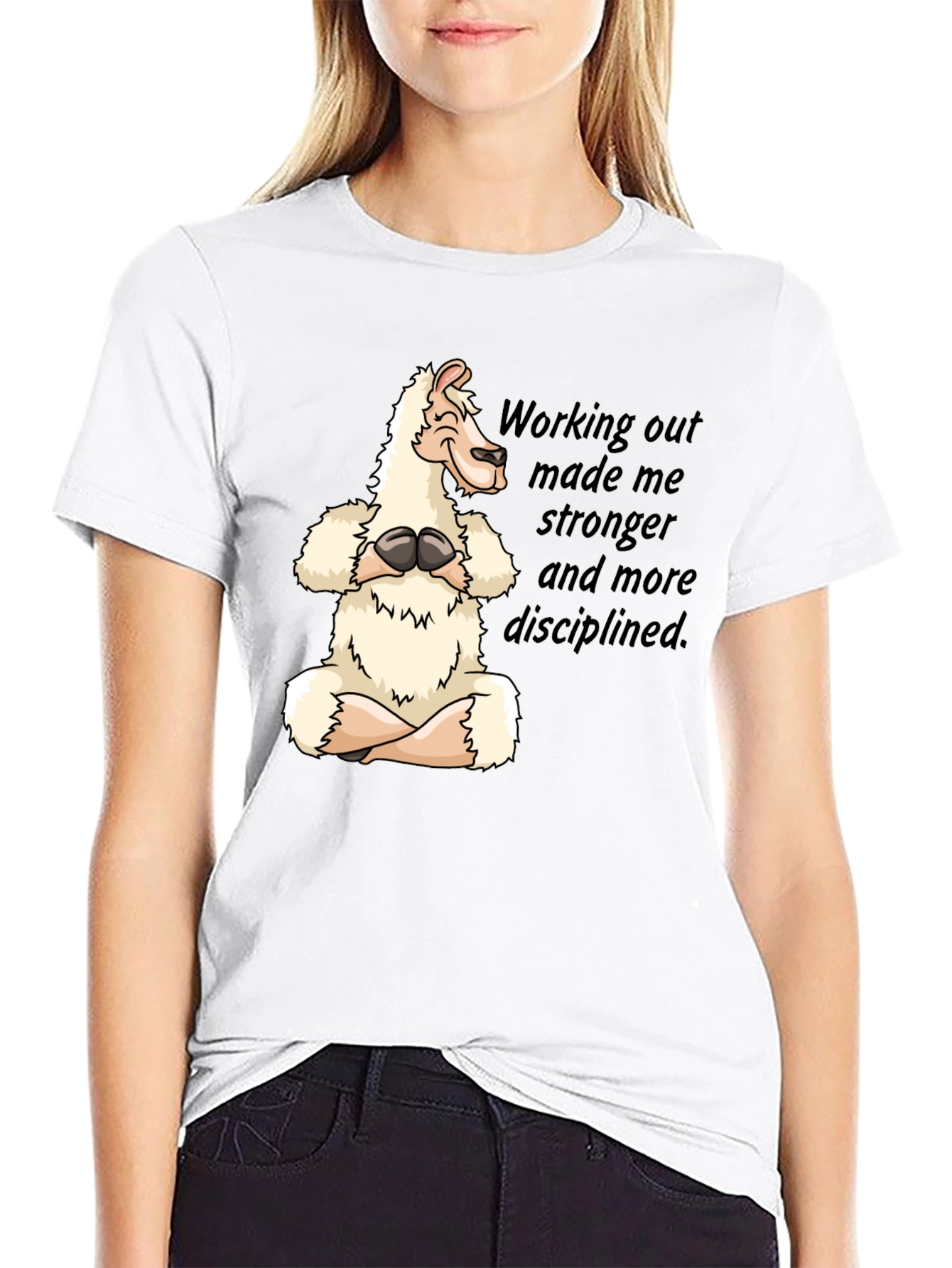 Yoga Llama T-Shirt: Workout Motivation Tee