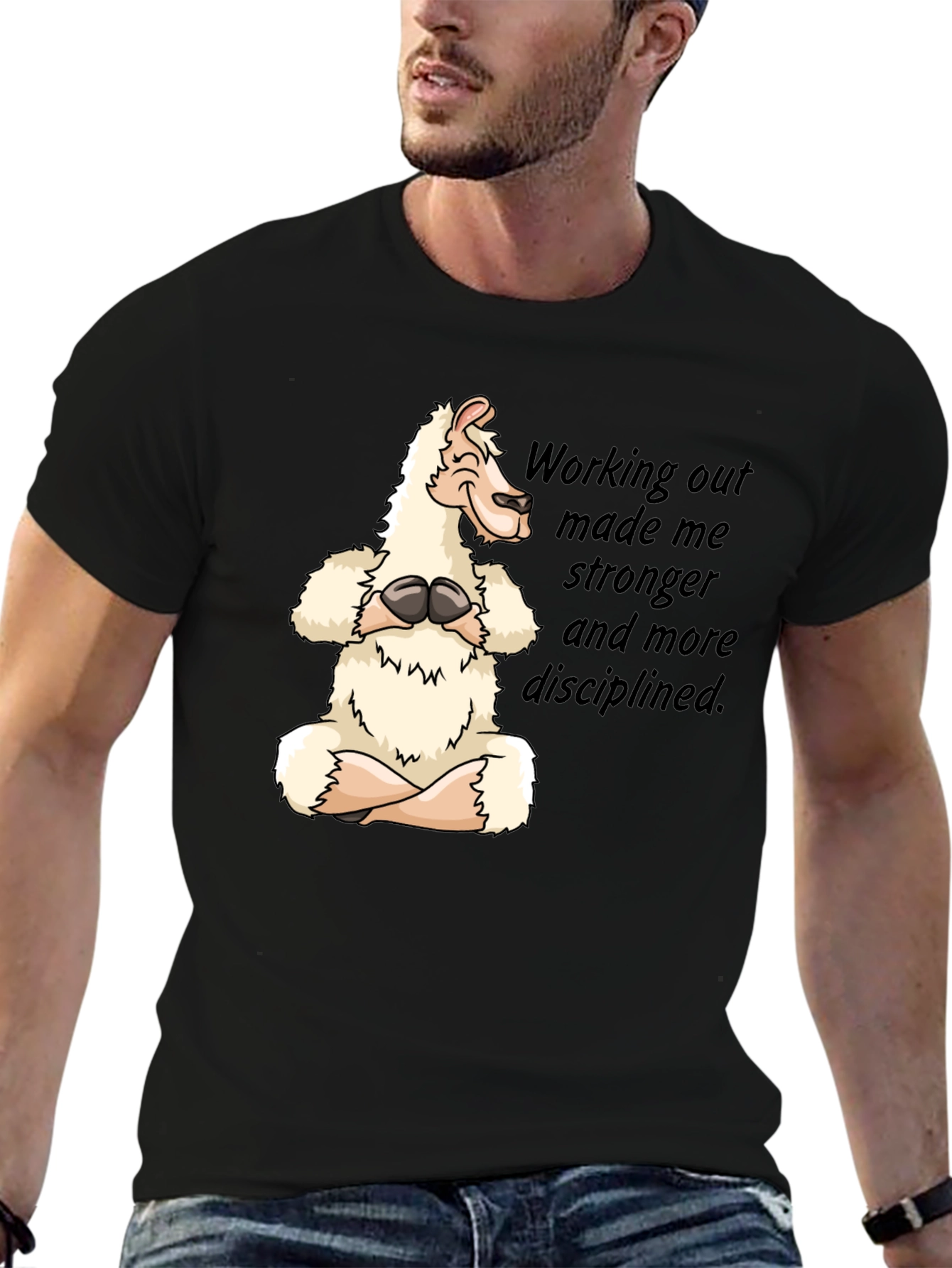 Yoga Llama T-Shirt: Workout Motivation Tee