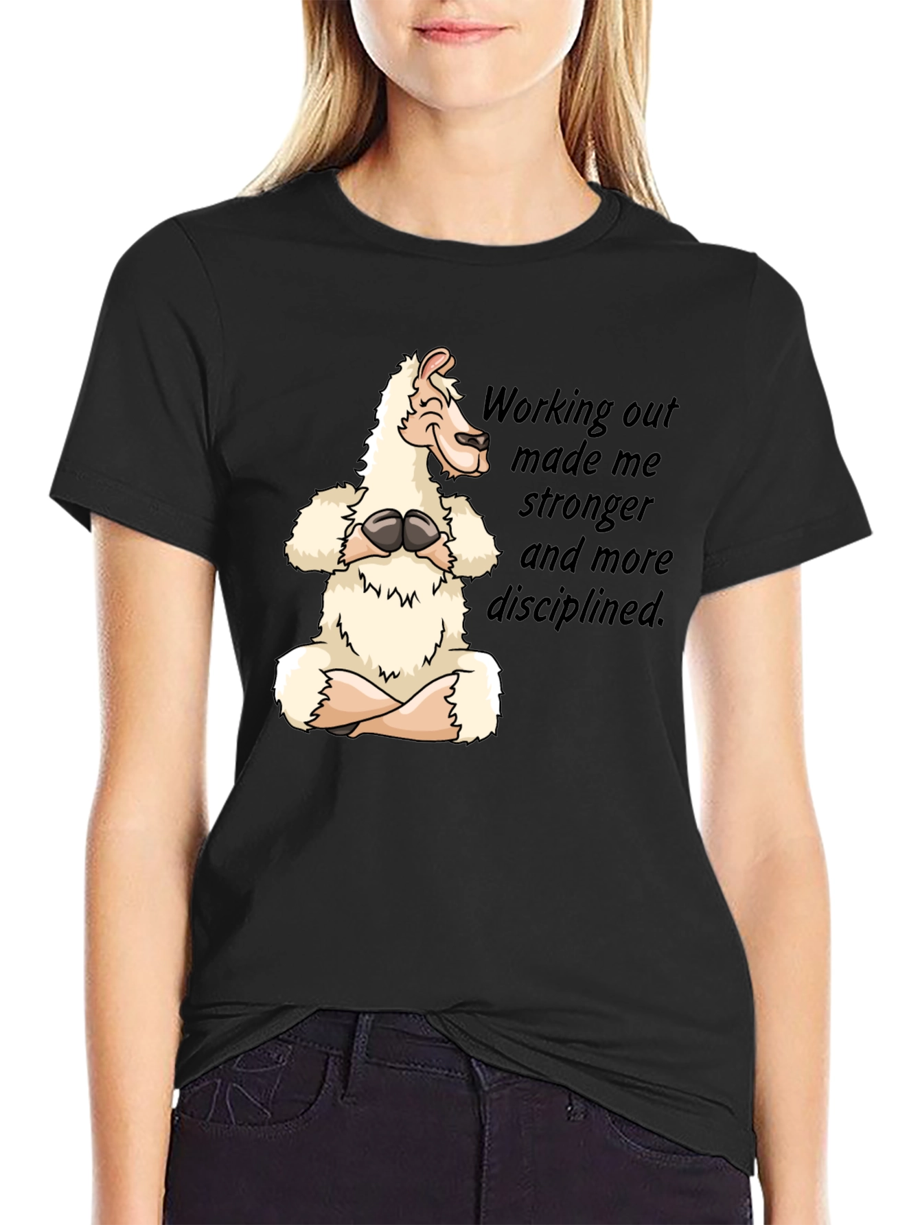 Yoga Llama T-Shirt: Workout Motivation Tee