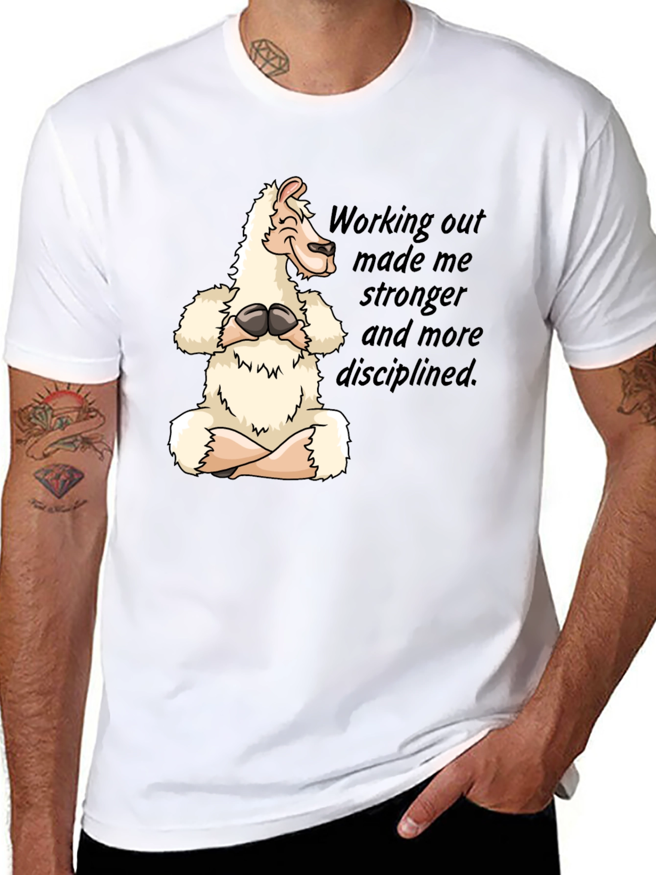 Yoga Llama T-Shirt: Workout Motivation Tee