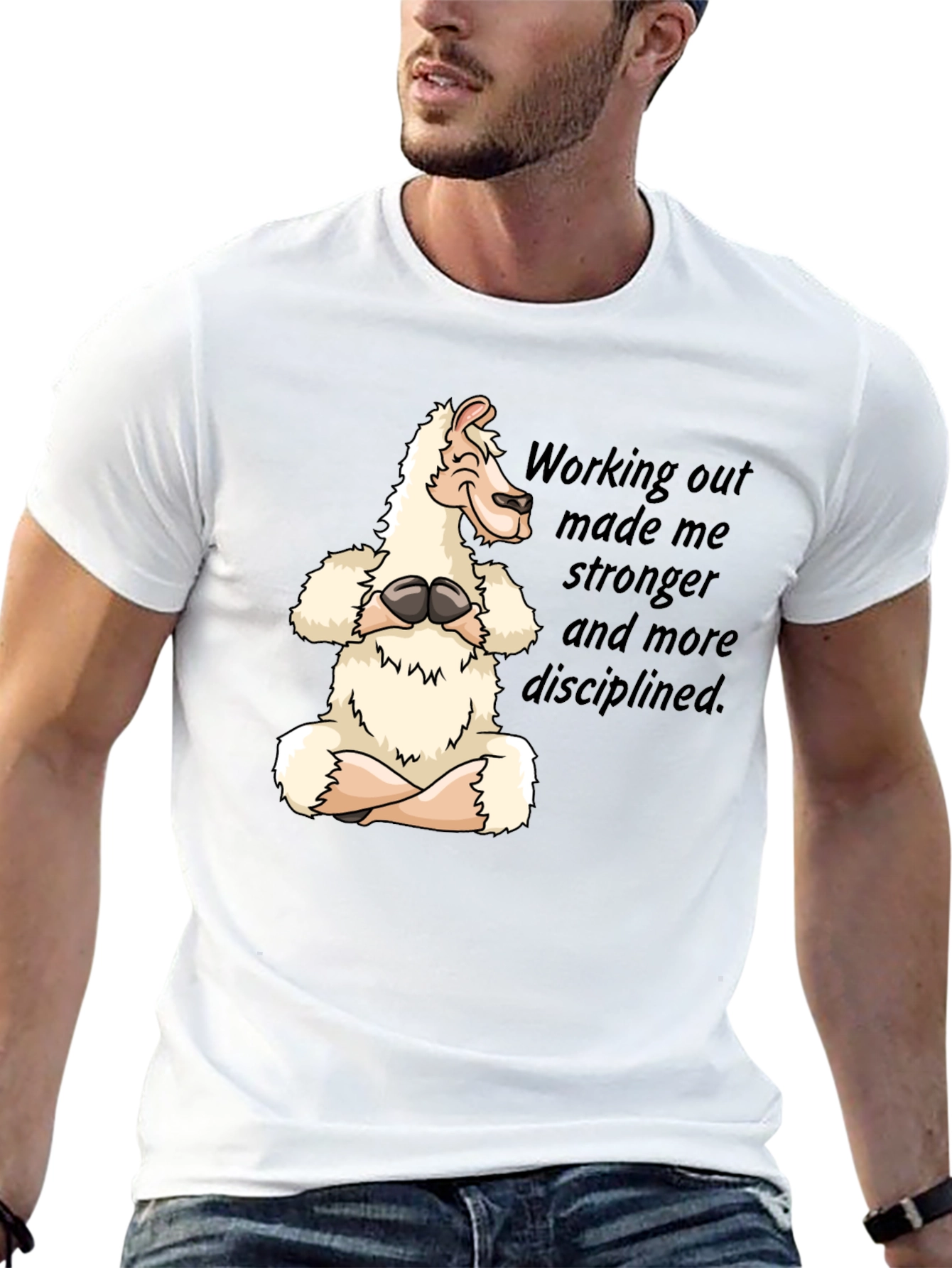 Yoga Llama T-Shirt: Workout Motivation Tee