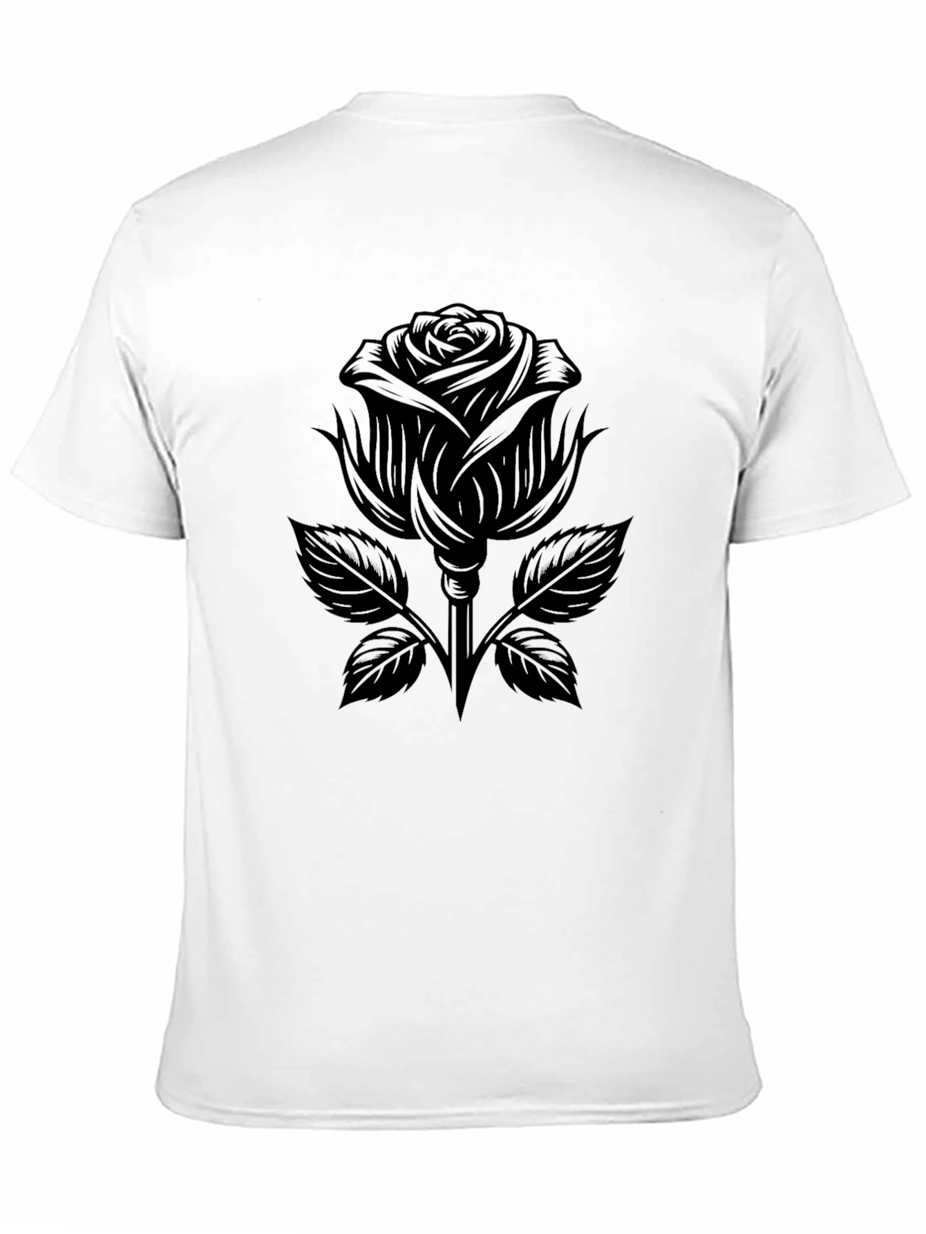 Black Rose Graphic Tee - Mens Casual T-Shirt