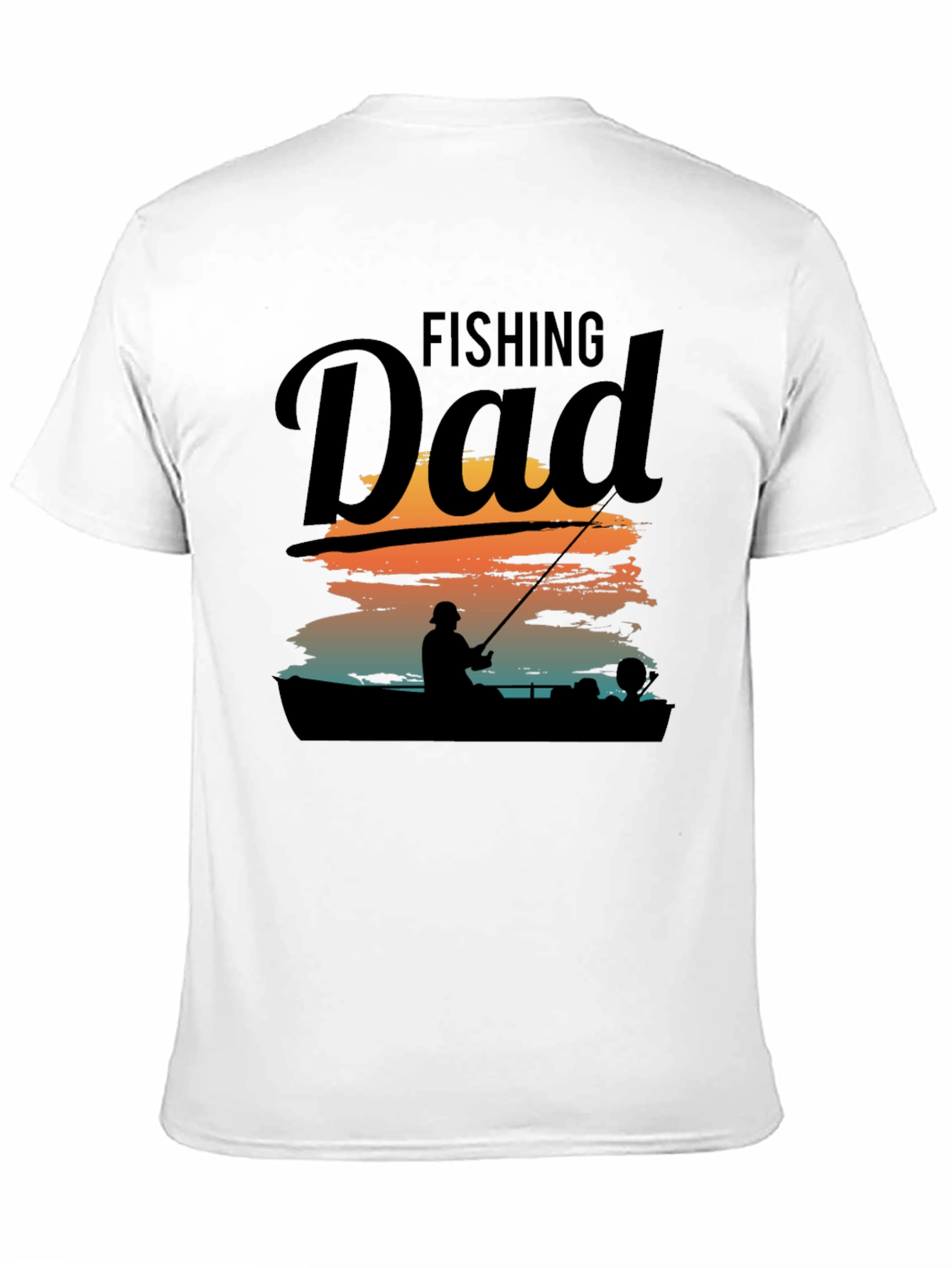 Fishing Dad Graphic Tee - Black