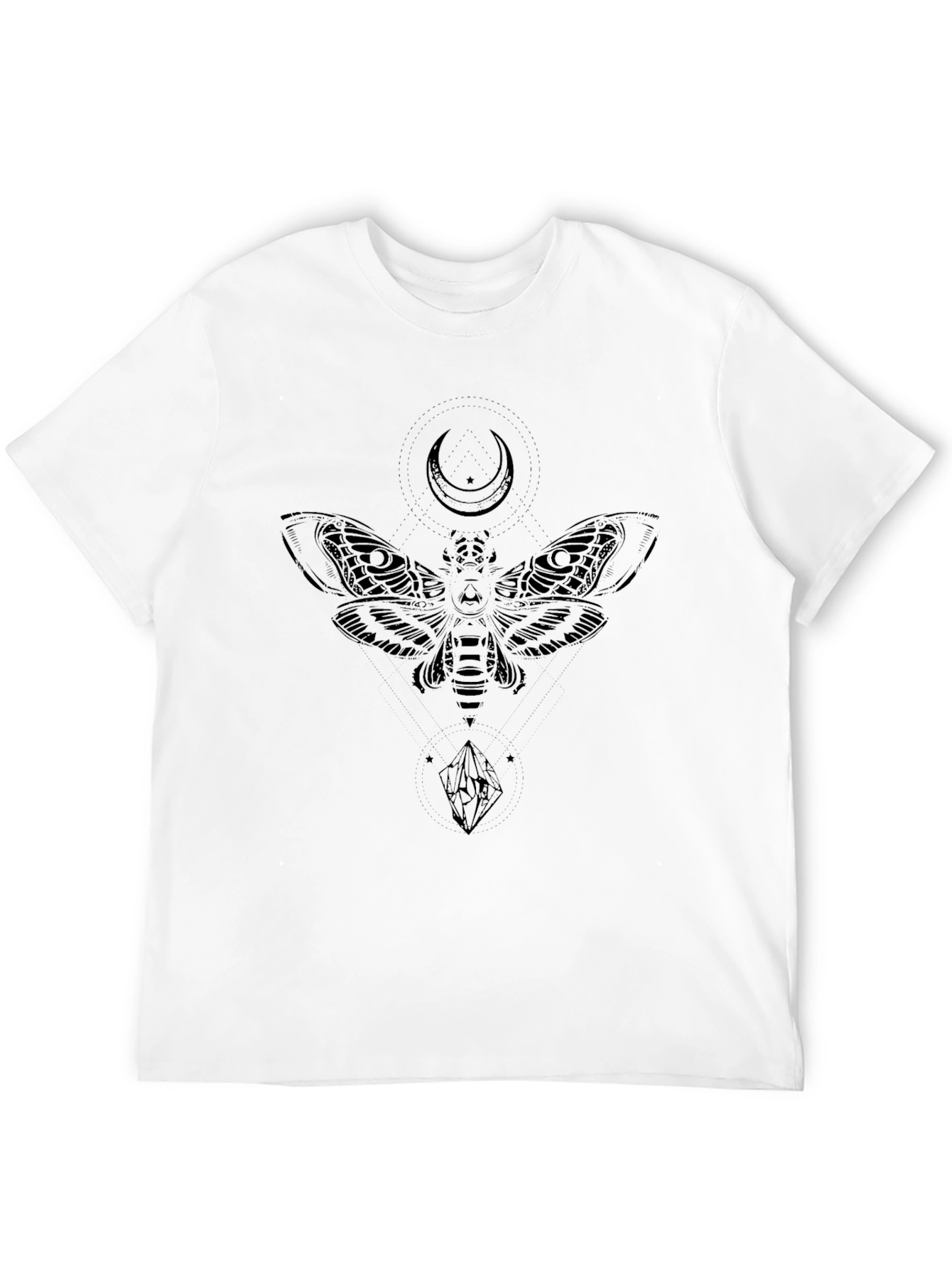 Moth and Crescent Moon Graphic Tee