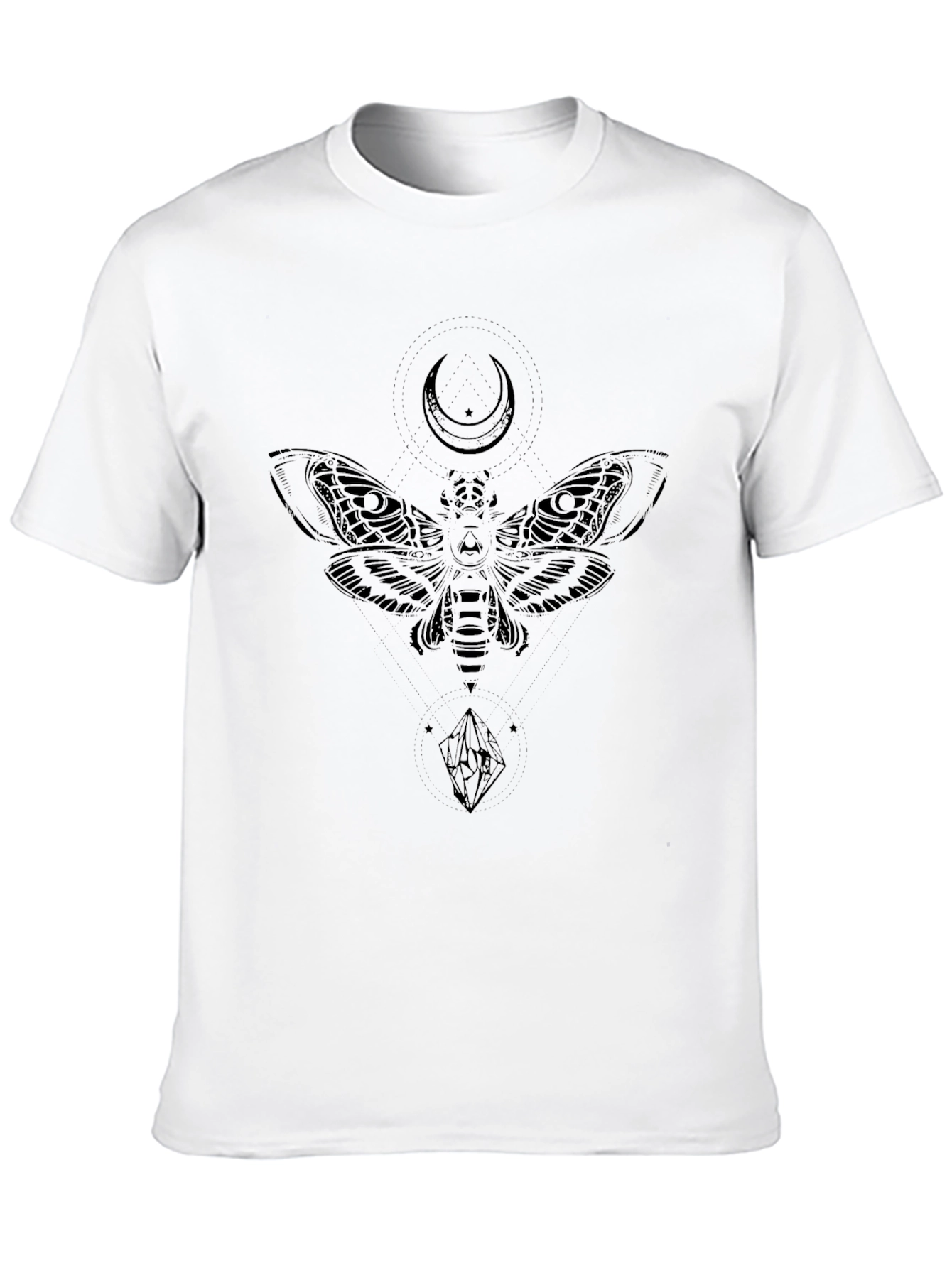Moth and Crescent Moon Graphic Tee
