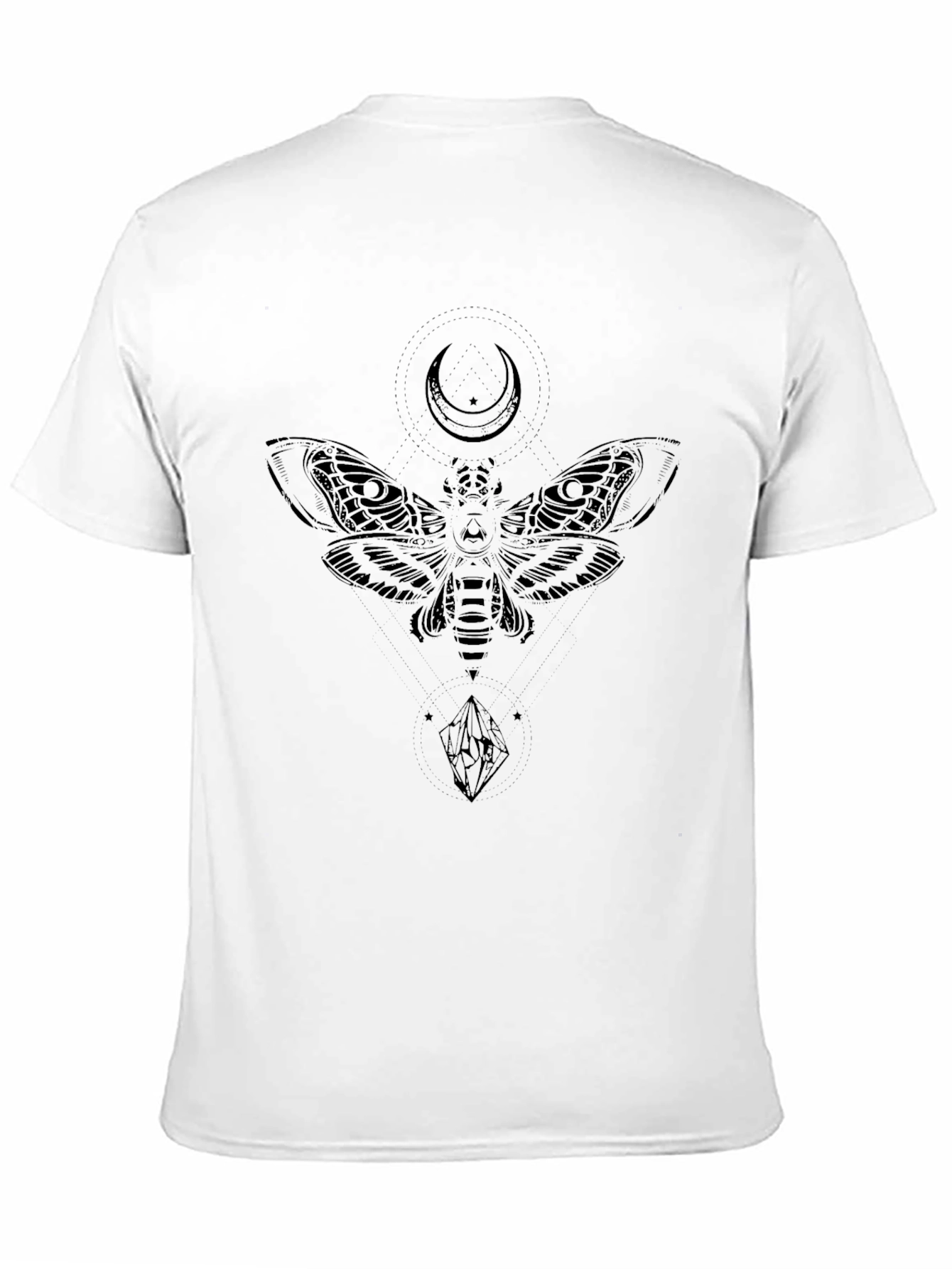 Moth and Crescent Moon Graphic Tee