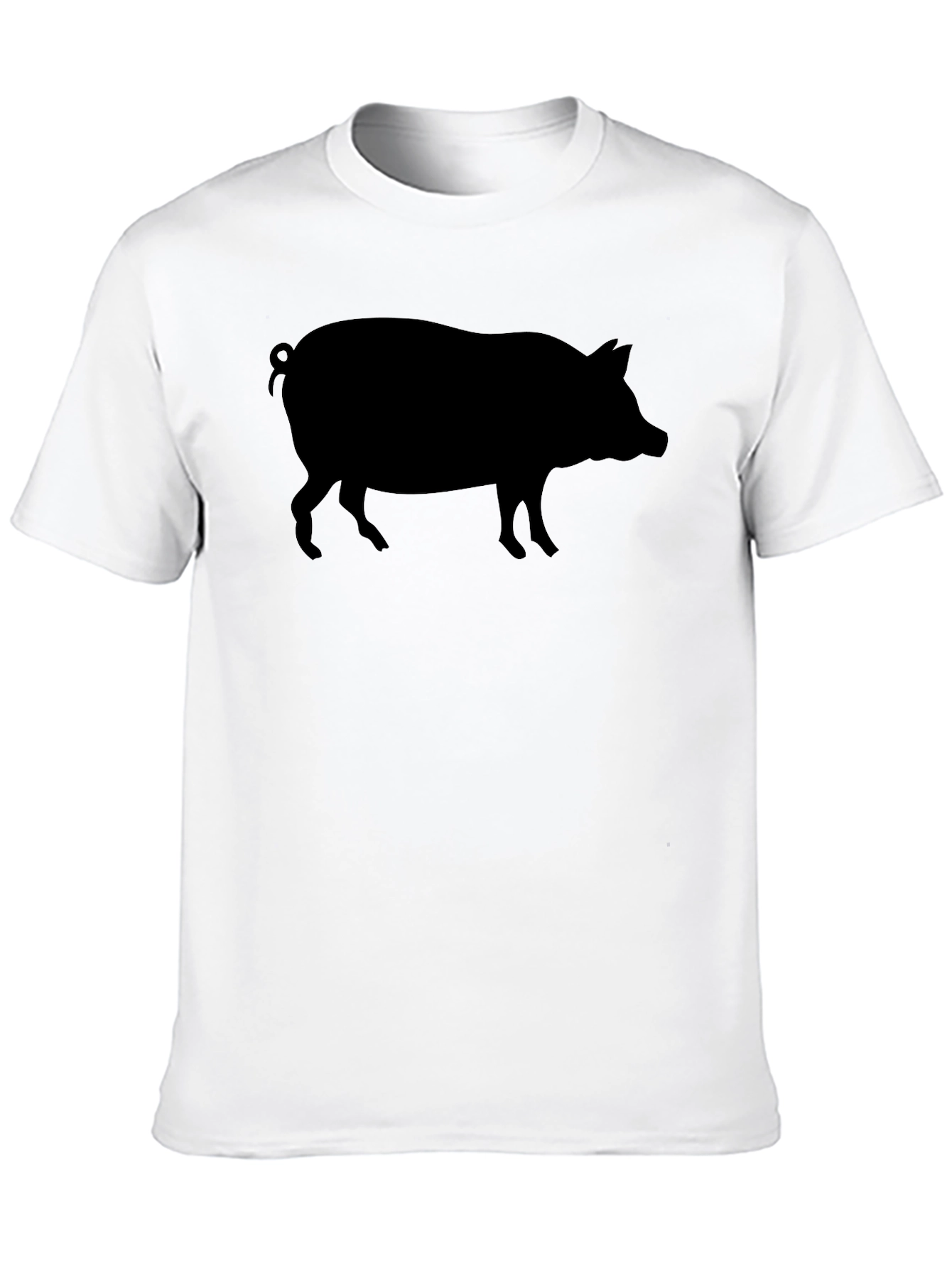 Black Pig Silhouette T-Shirt - Mens Graphic Tee