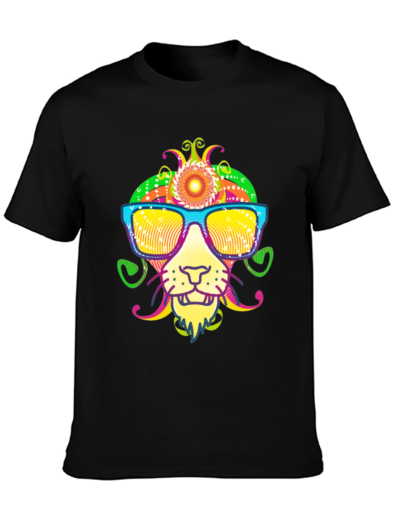 Cool Lion Graphic Tee - Quirky Animal Print