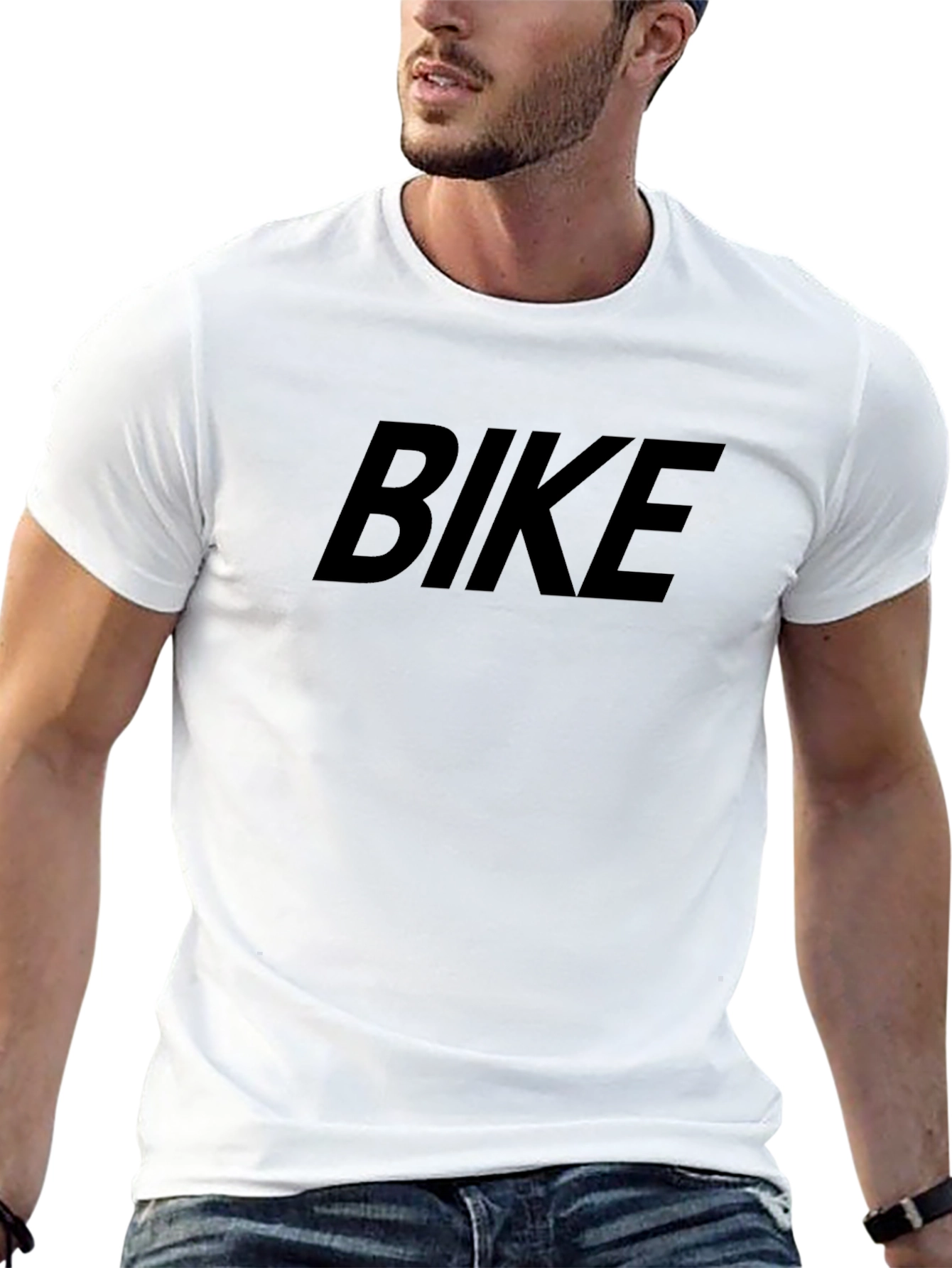 Black BIKE Graphic Tee - Casual Style