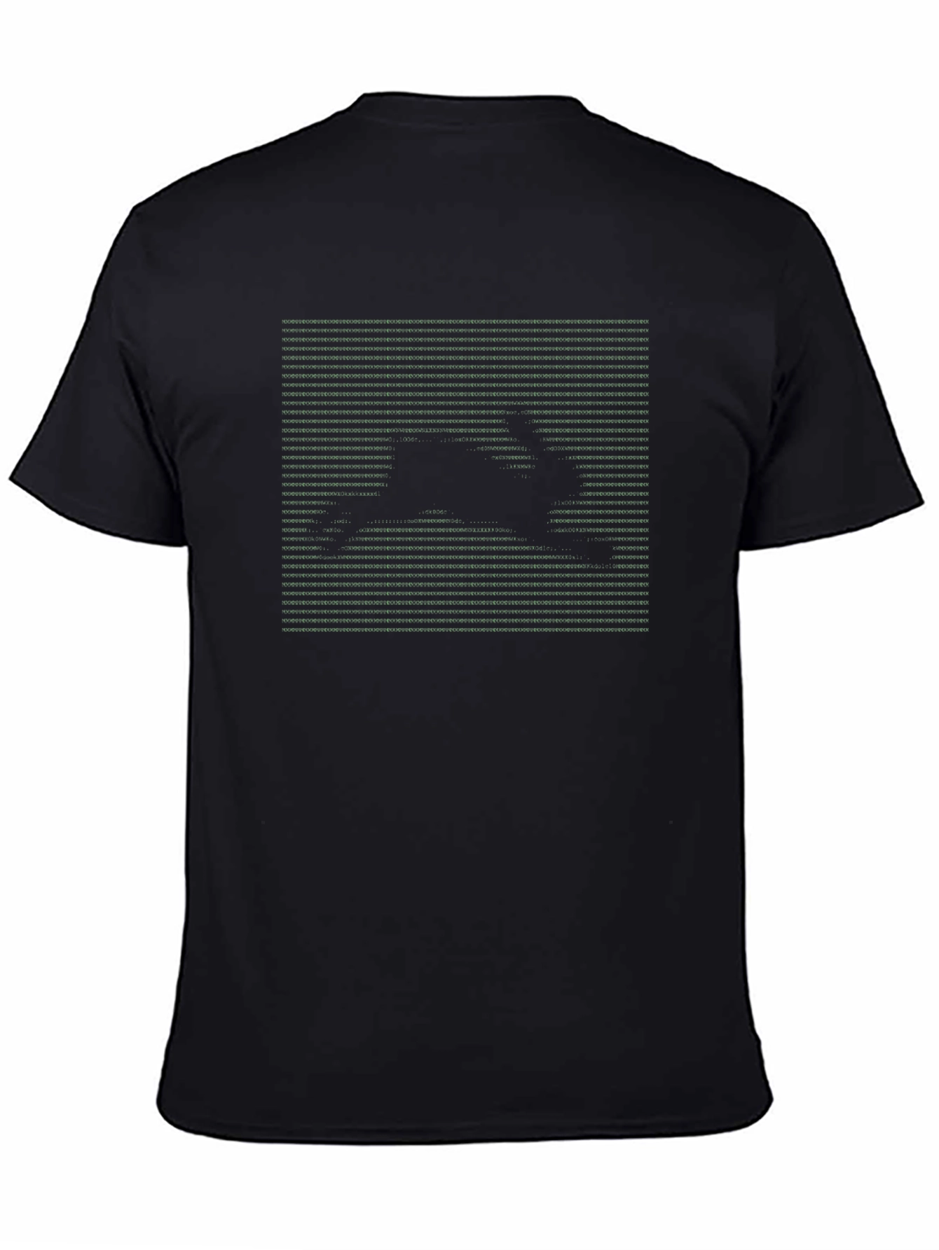 Black Graphic Tee - Rabbit Matrix Style