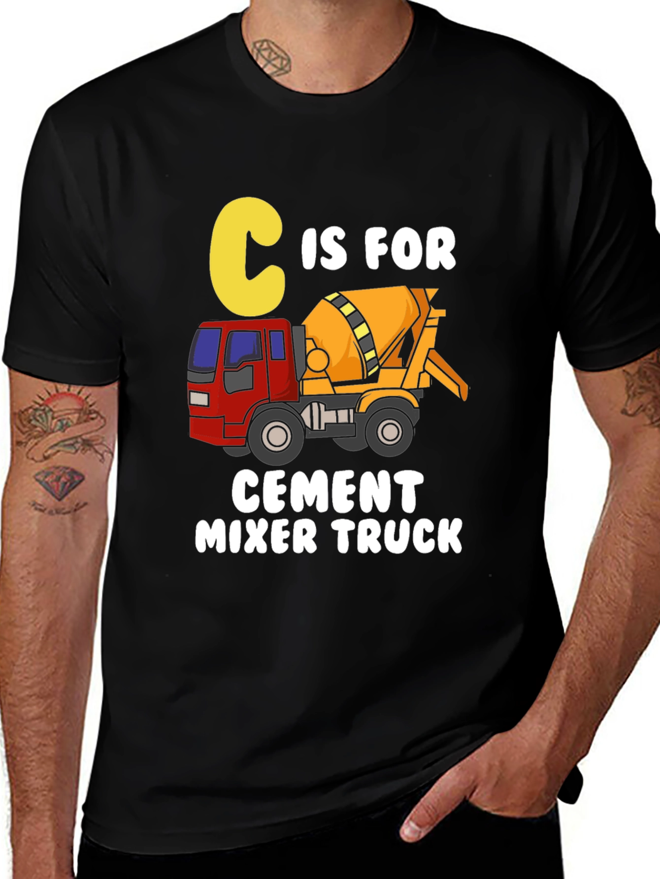 C is for Cement Mixer Truck T-Shirt