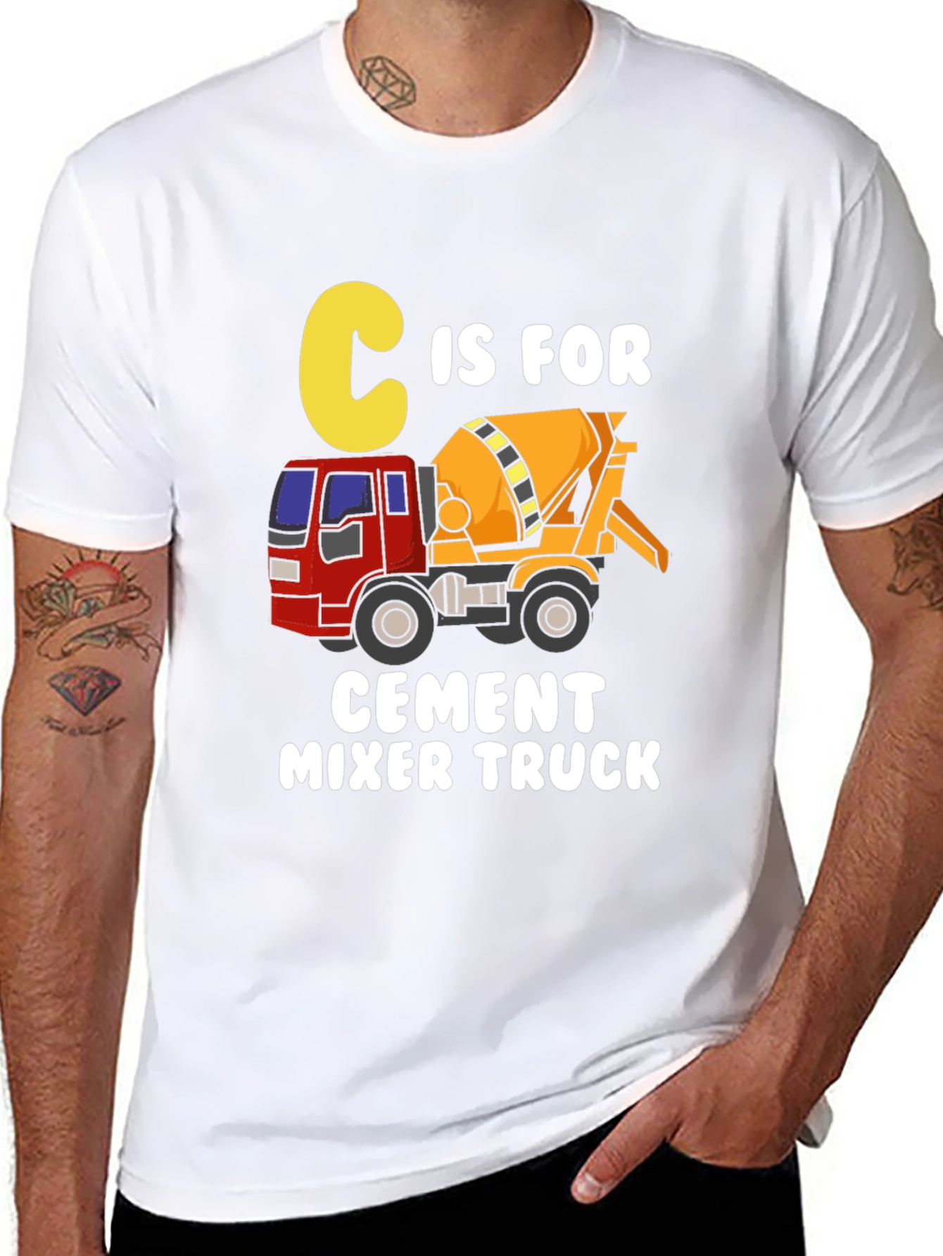 C is for Cement Mixer Truck T-Shirt