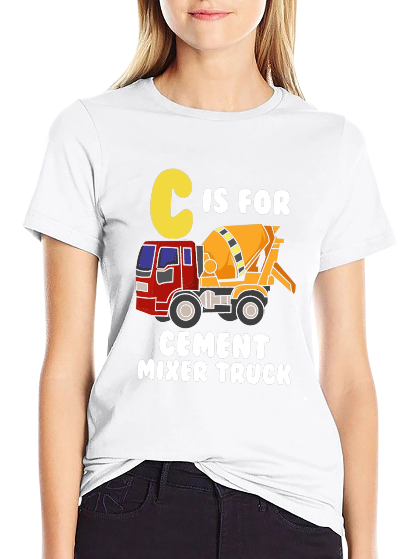 C is for Cement Mixer Truck T-Shirt